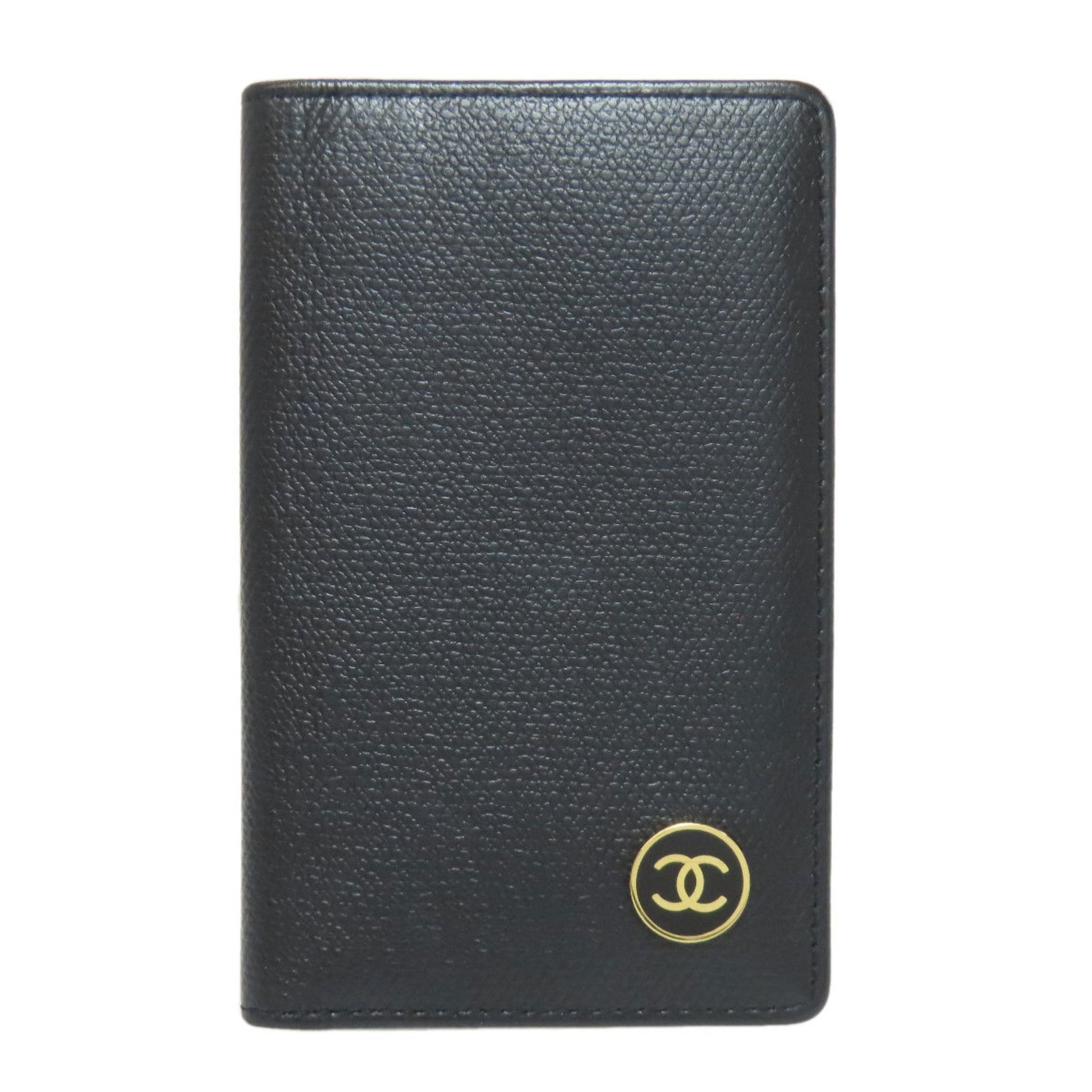 CHANEL Coco Button Card Case, Calfskin