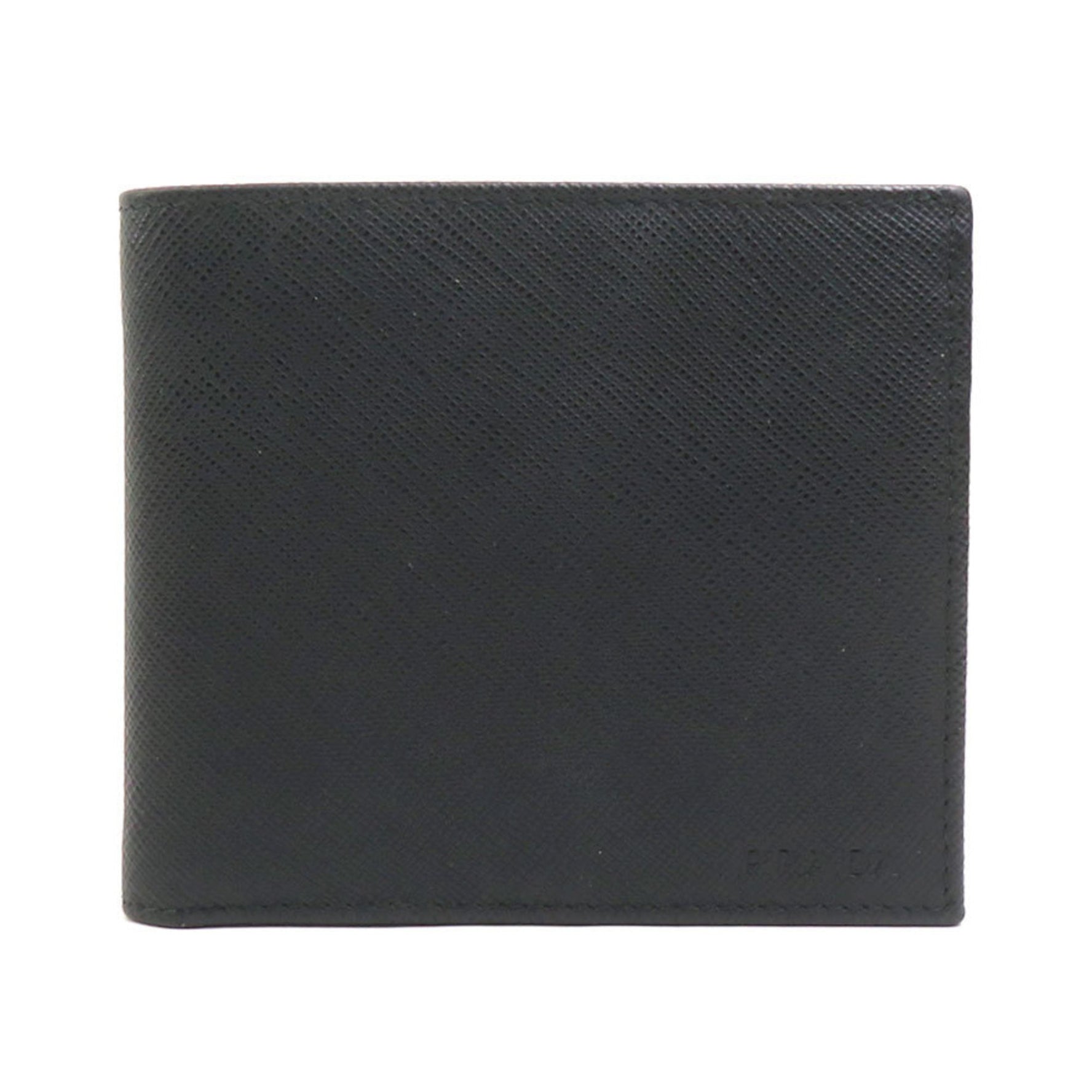 PRADA Bi-fold wallet leather black men's h31139a