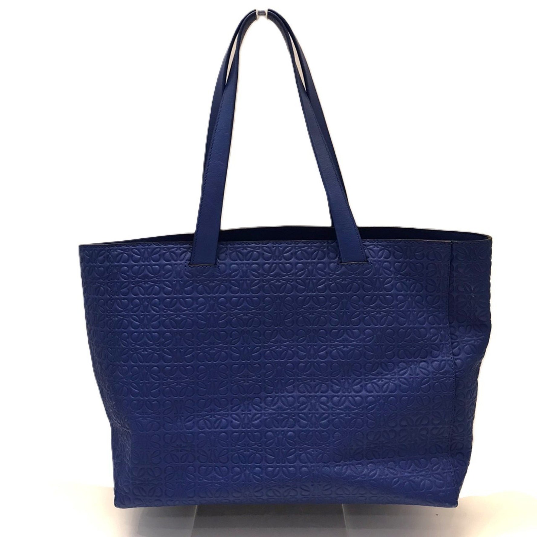 LOEWE Shopper Tote with Repeat Anagram in Leather