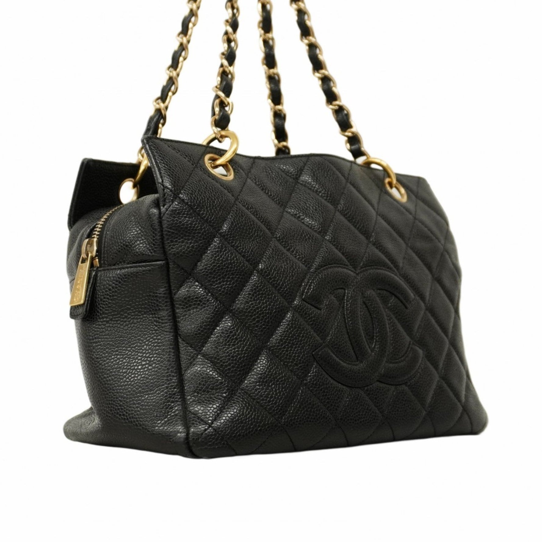 Chanel Matelasse Shoulder Bag with Chain, Caviar Skin