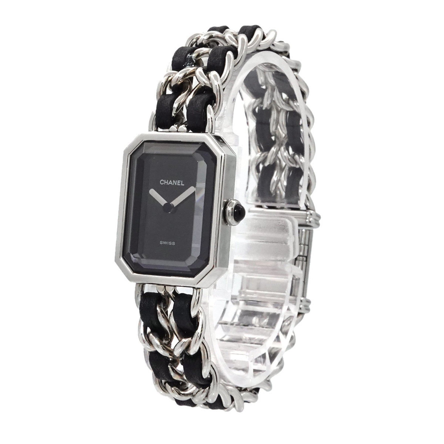 CHANEL Premiere Women's Watch, Size L, H0451, Black and Silver, Quartz Movement