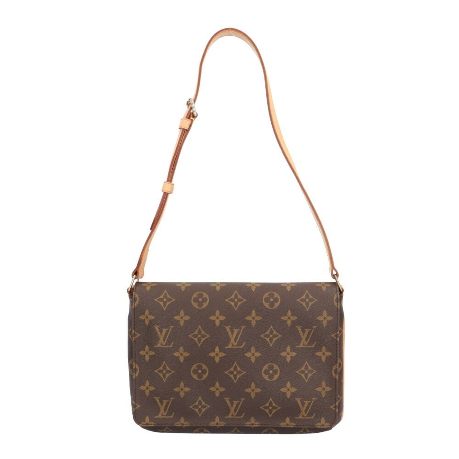 Louis Vuitton Musette Tango Short Monogram Shoulder Bag Canvas M51257 Brown Women's LOUIS VUITTON