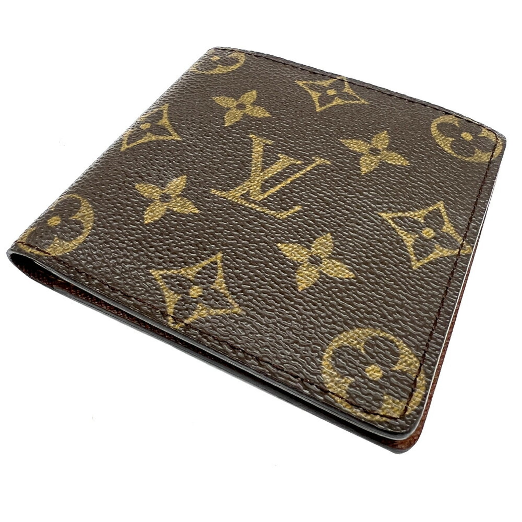 LOUIS VUITTON Louis Vuitton Portobier 6 Business Card Holder/Card Case Coated Canvas Monogram Brown