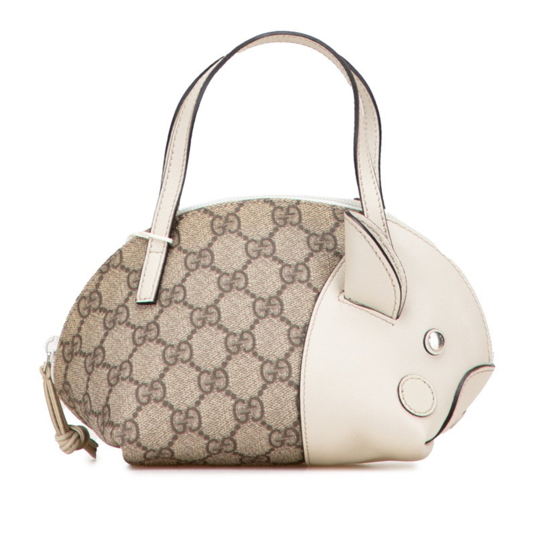 Gucci GG Supreme Children's Zoo Pig Mini Handbag Leather