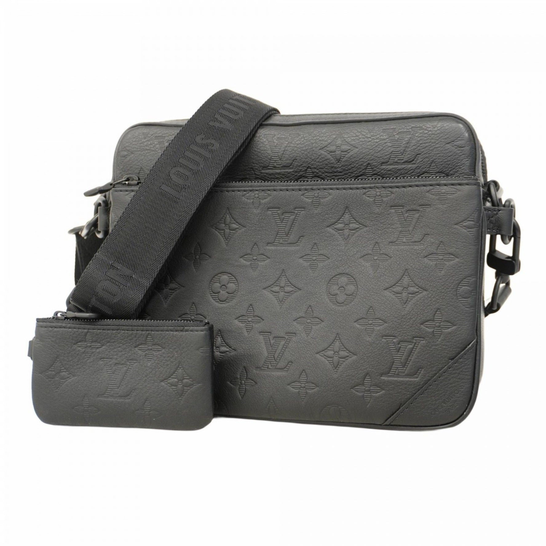 Louis Vuitton Monogram Shadow Trio Shoulder Bag M46602 Noir Men's