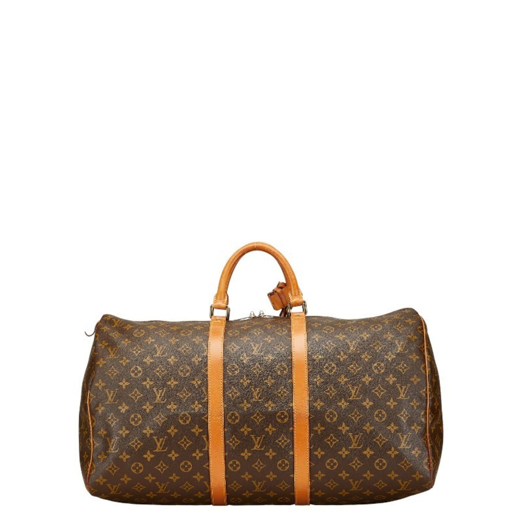 Louis Vuitton Monogram Keepall 55 Boston Travel Bag PVC Leather LOUIS VUITTON