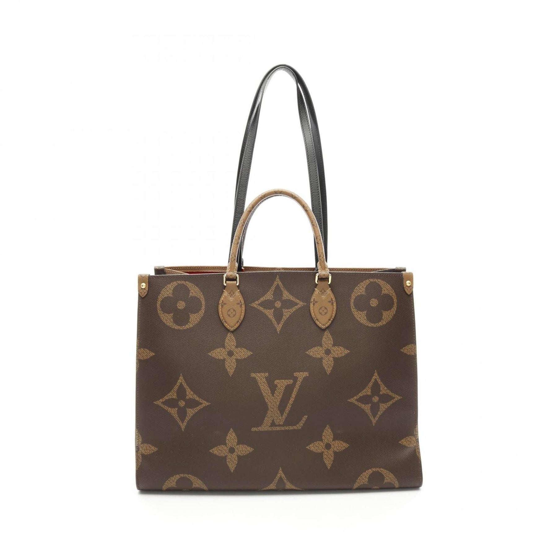 Louis Vuitton On the Go GM Shoulder Bag Coated Canvas Leather Monogram Giant Brown