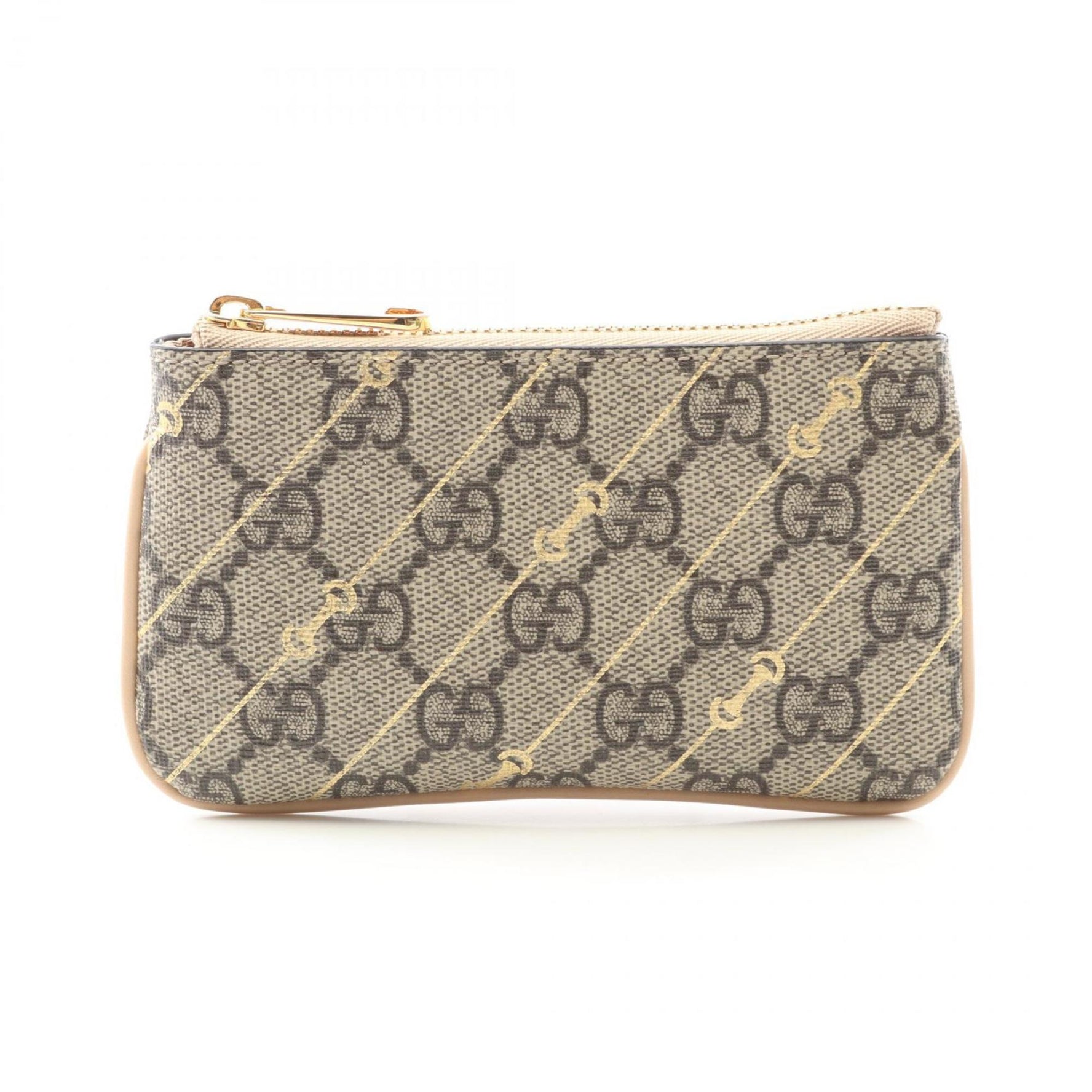 Gucci Horsebit GG Supreme Wallet/Coin Case, Leather and Coated Canvas