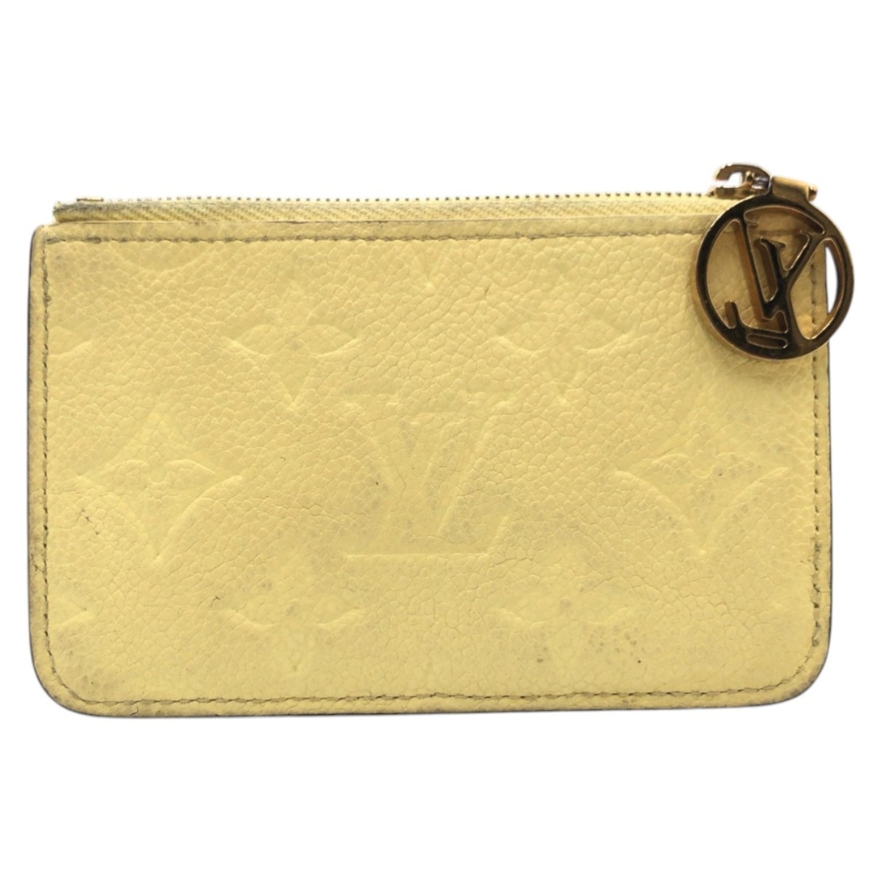 Louis Vuitton Monogram Porte Carte Romy Jaune Leather Wallet/Coin Case Purse