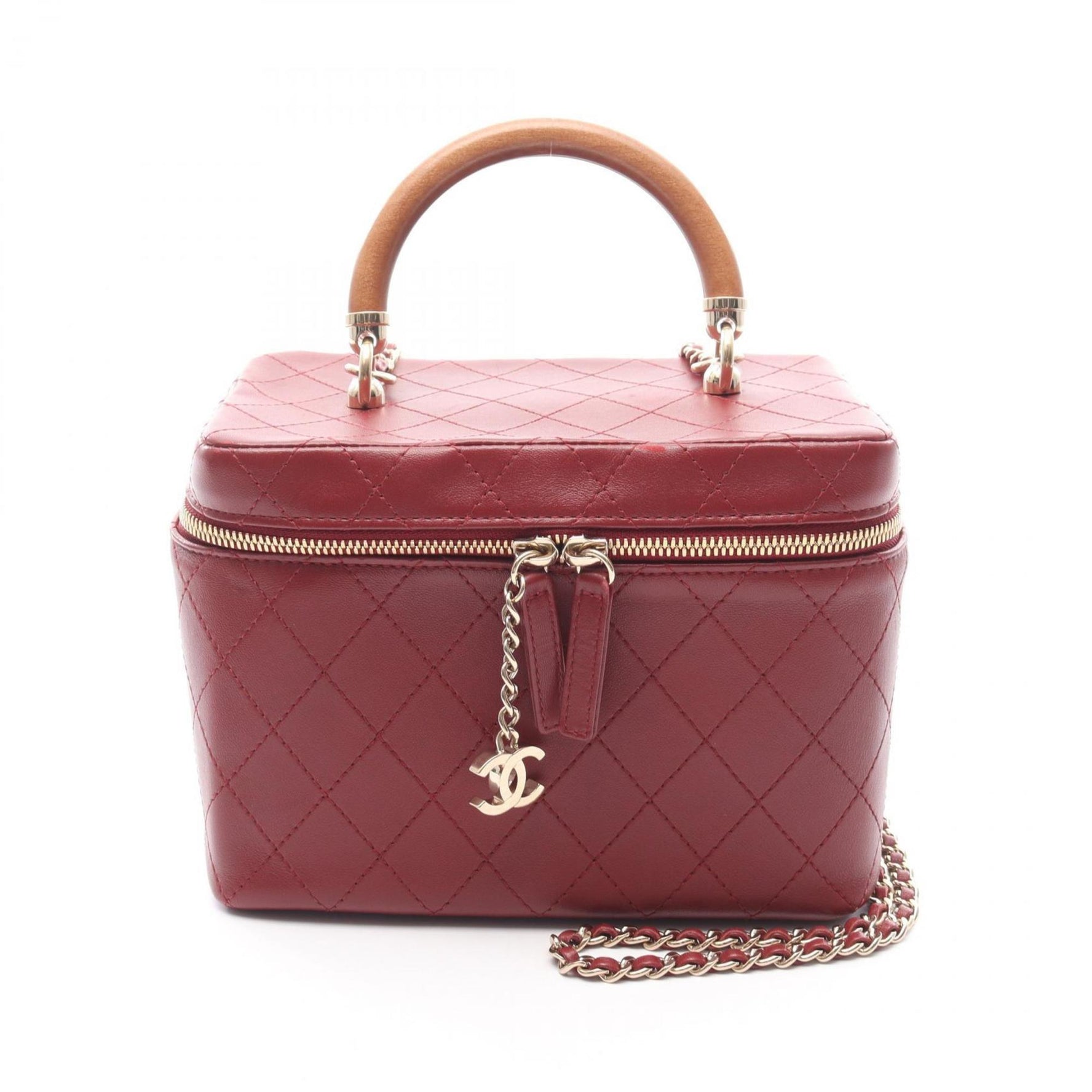 CHANEL Matelasse Vanity Bag Shoulder Lambskin