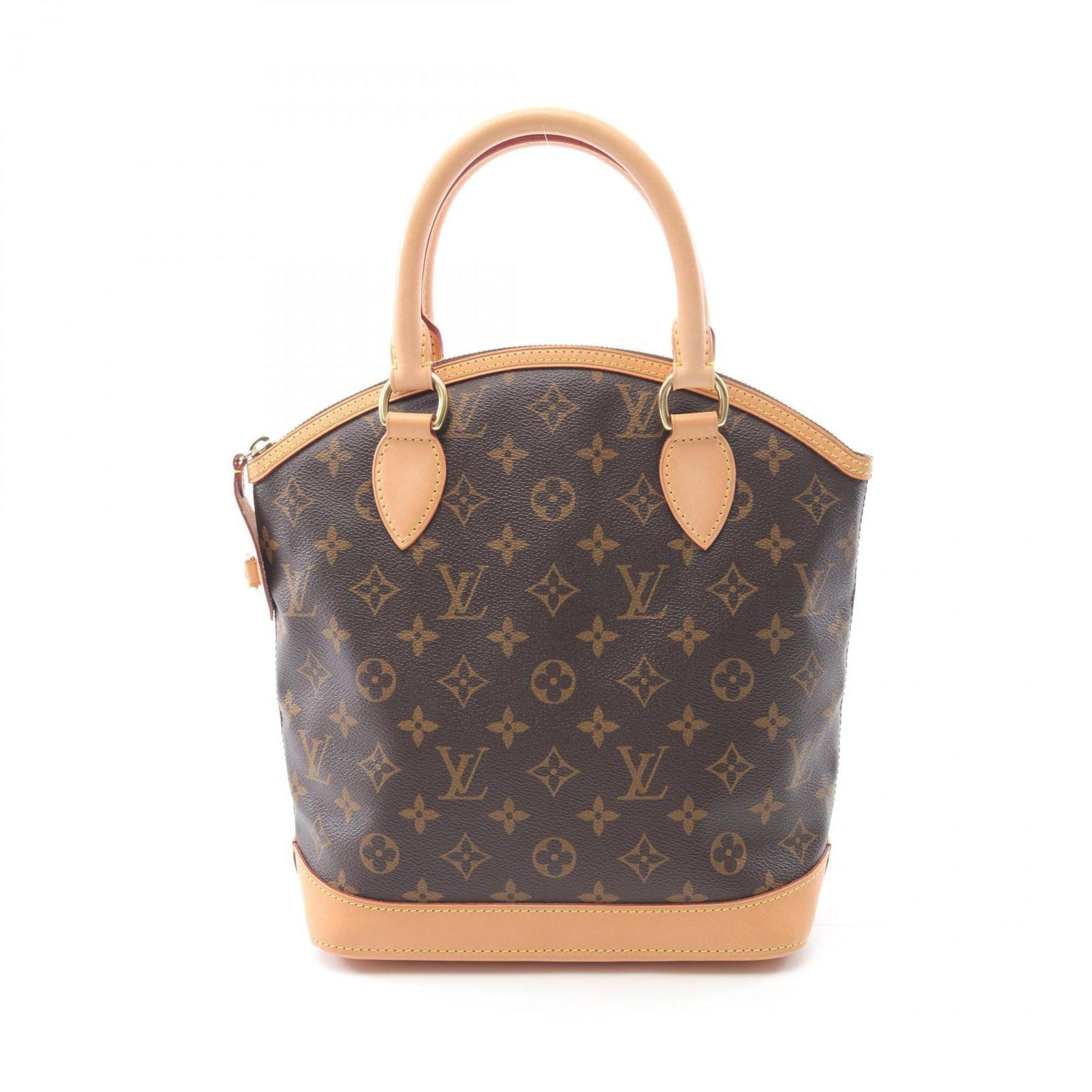 Louis Vuitton Lockit Monogram Handbag Coated Canvas Leather Brown