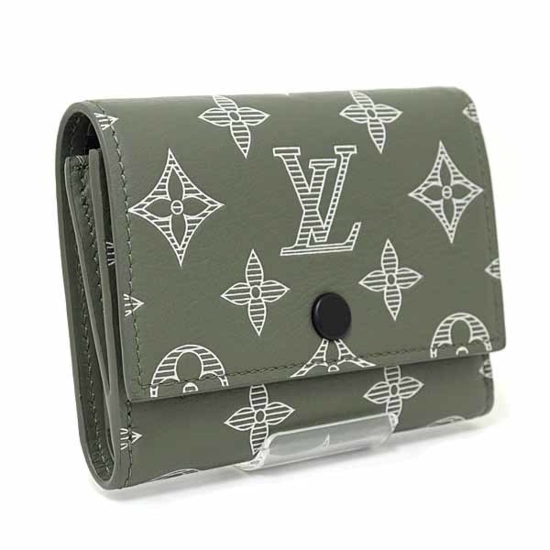 Louis Vuitton Victor Wallet Tri-fold Monogram Shadow Olive Green