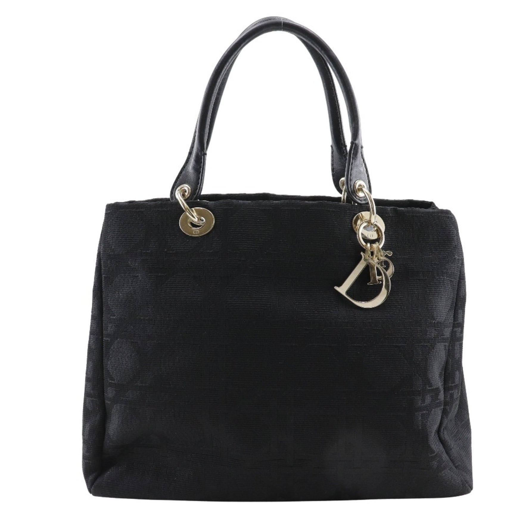 Christian Dior Canage Tote Bag JC49449 Nylon Canvas Black Women's
