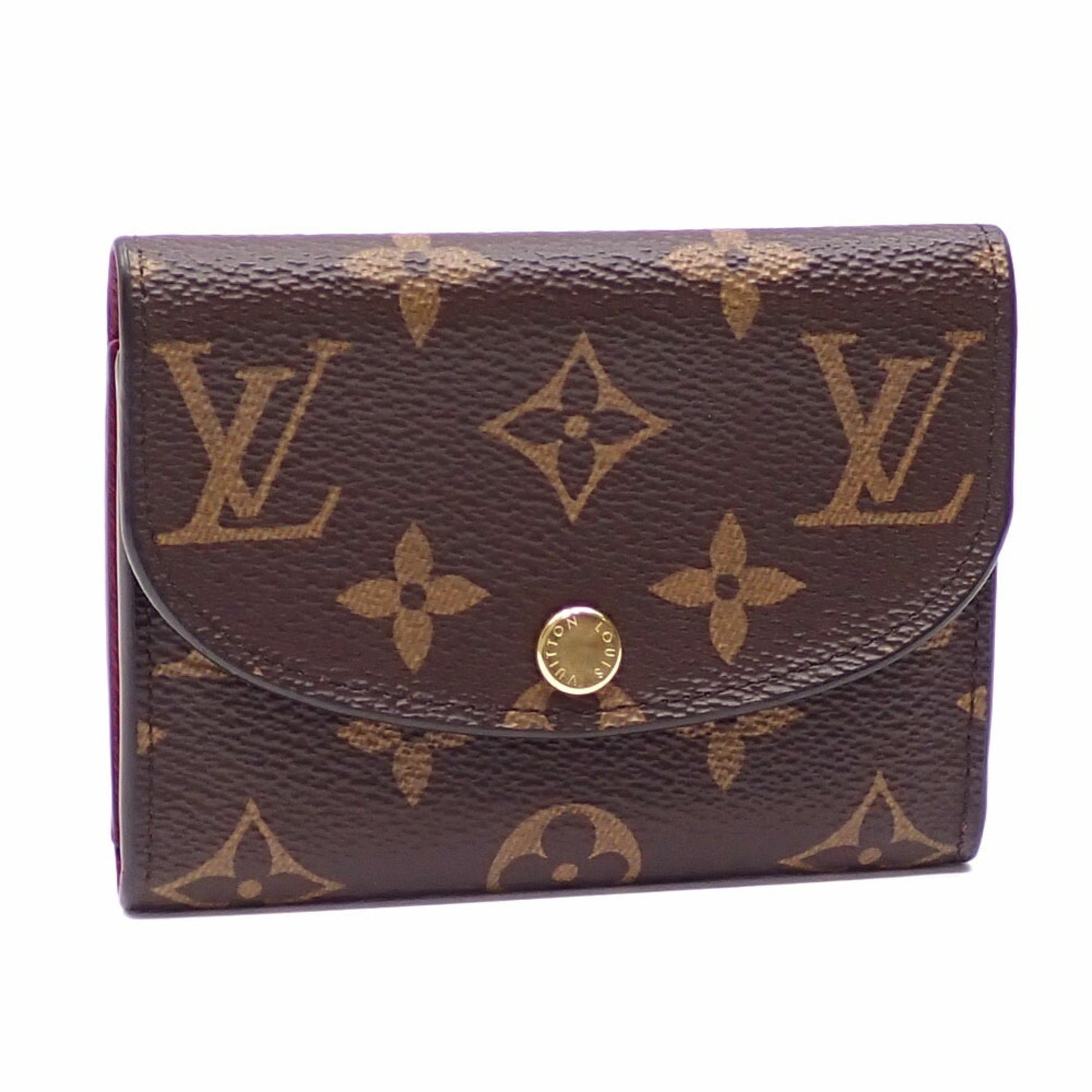 Louis Vuitton Monogram Porte Monnaie Rosalie Bifold Wallet, Fuchsia Mini Wallet