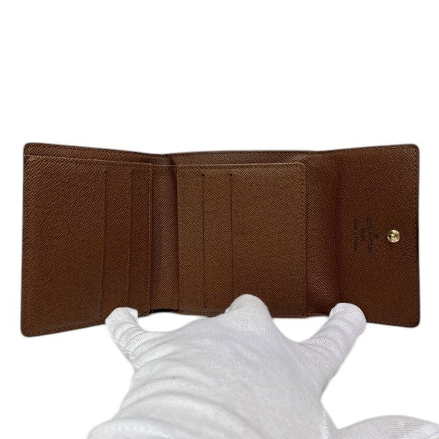 Louis Vuitton Monogram Portemonnay Bi-E Carte Credit M61652 Tri-fold Wallet for Men and Women
