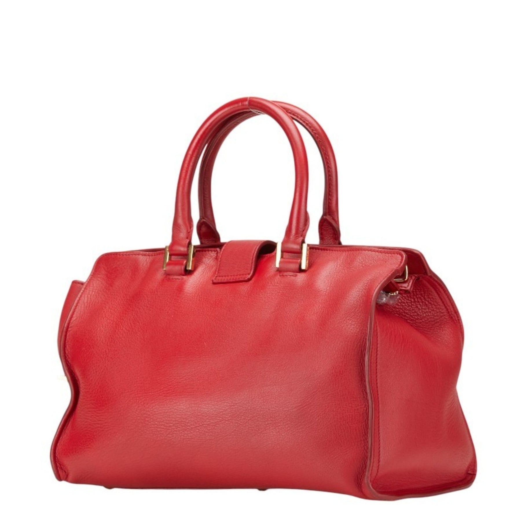 Saint Laurent Petit Cabas Handbag/Shoulder Bag Red Leather SAINT LAURENT