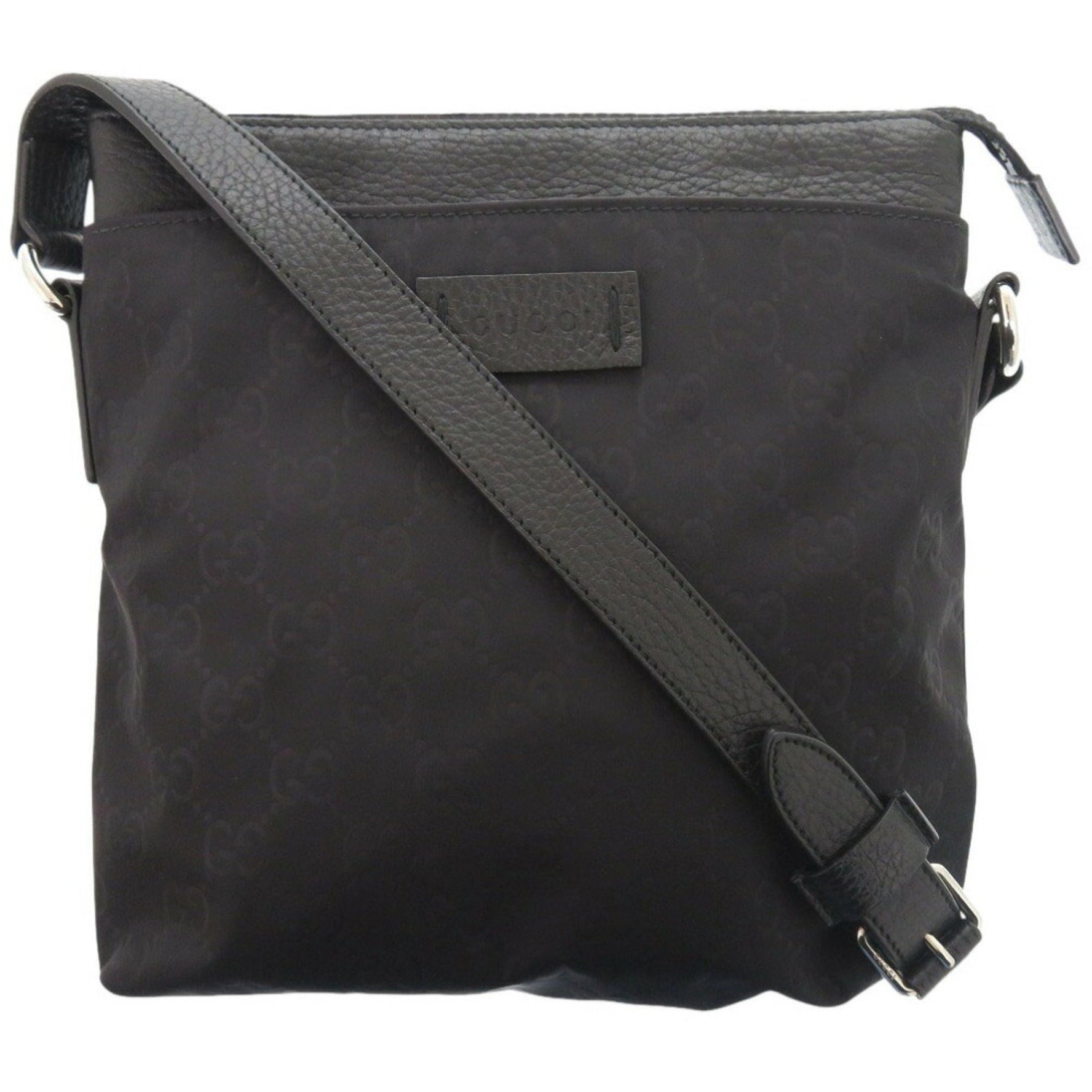 Like new Gucci GG nylon black shoulder bag 0435GUCCI