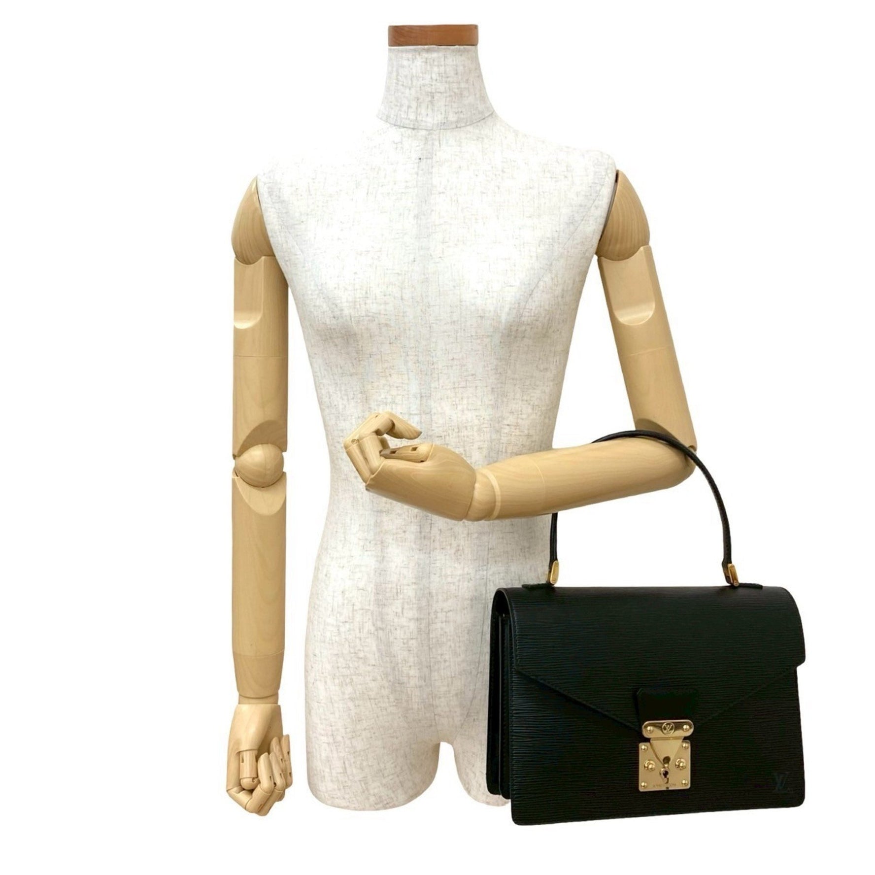 Louis Vuitton Vintage Concorde Epi Leather Handbag/Tote Bag in Black/Noir (104-2)