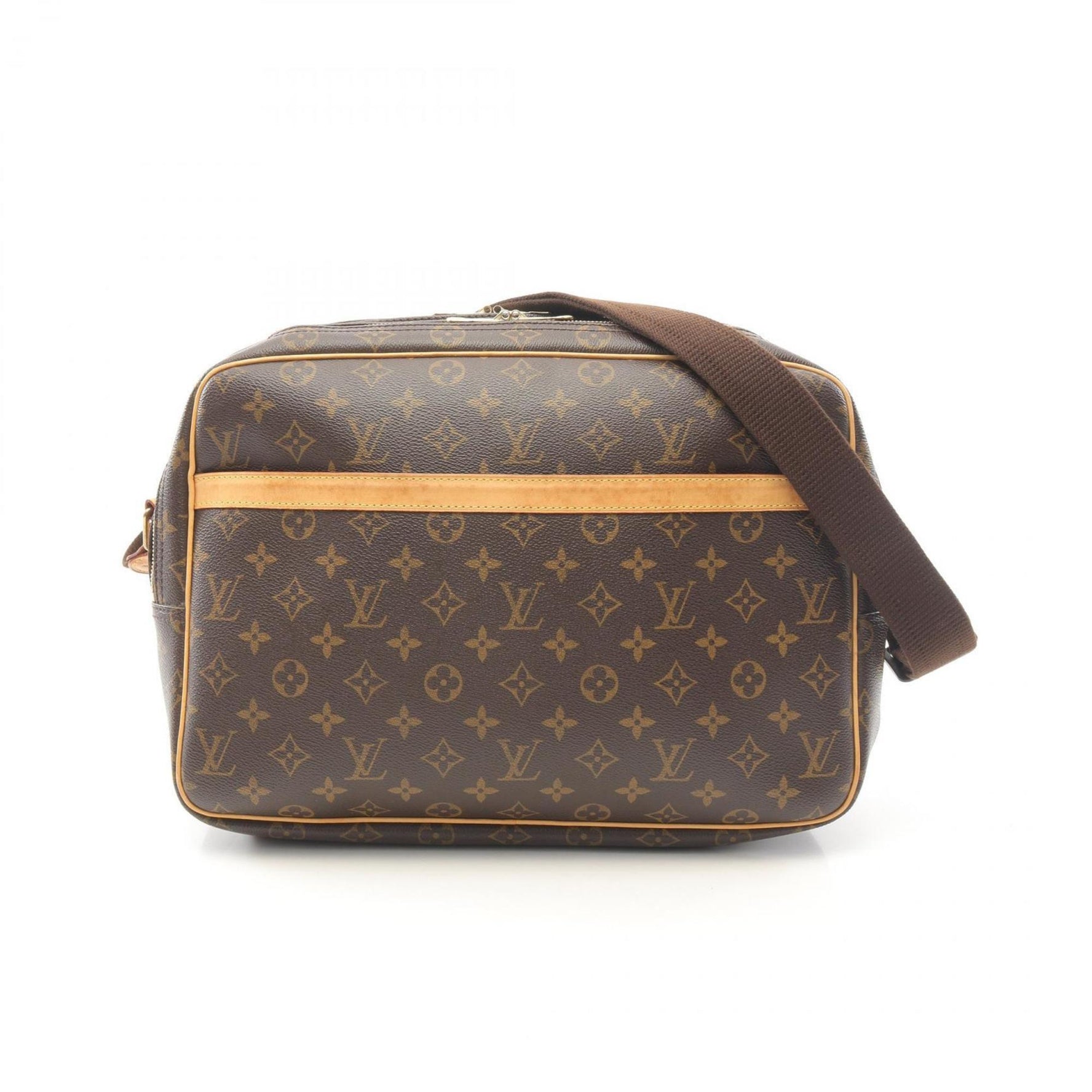 Louis Vuitton Reporter GM Shoulder Bag, Coated Canvas and Leather, Monogram, Brown