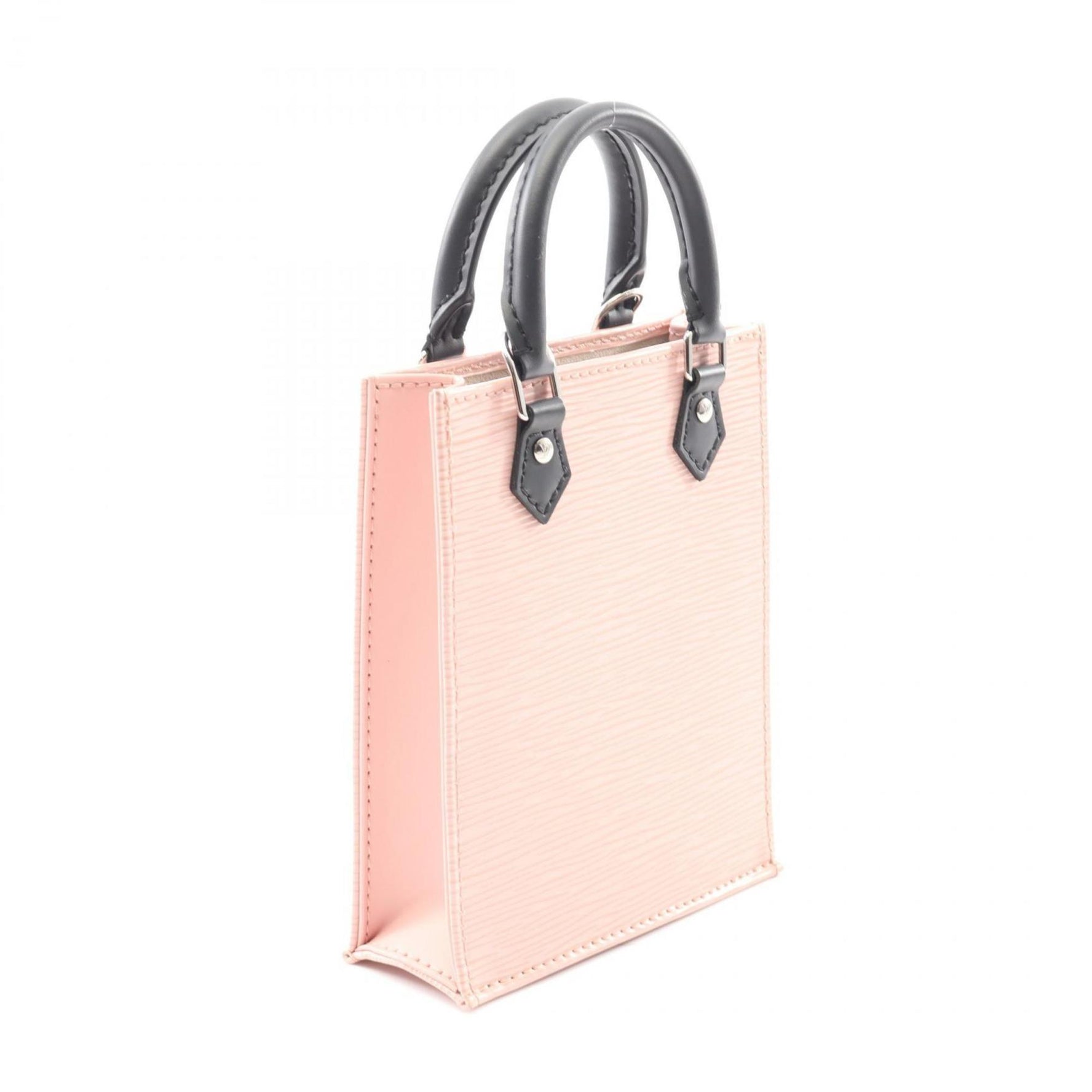 Louis Vuitton Petite Sac Plat Handbag, Epi Leather, Pink and Black