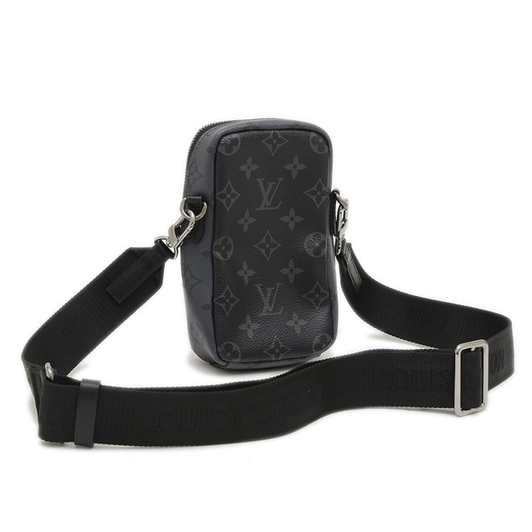 Louis Vuitton Monogram Eclipse Double Phone Pouch Shoulder Bag