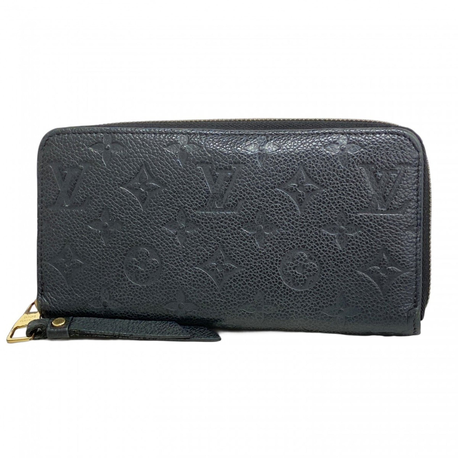 Louis Vuitton Monogram Empreinte Zippy Wallet M61864 Noir Women's Long
