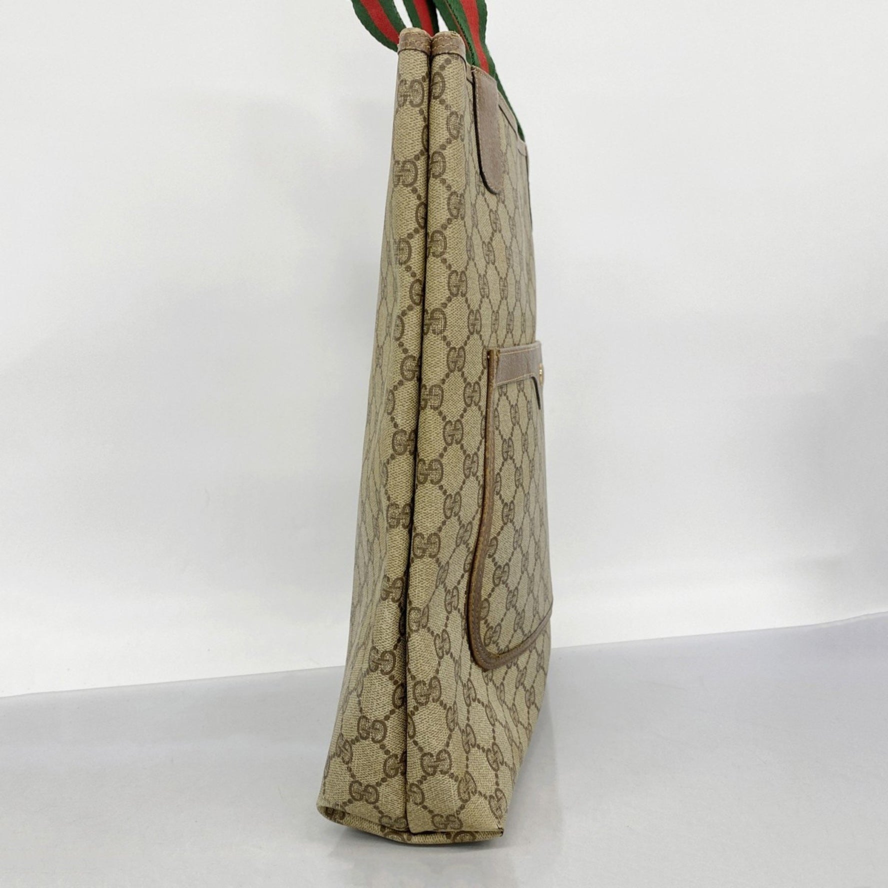 Gucci GG Supreme Sherry Line Tote Bag, Size 39 02 003, Beige/Brown, Women's