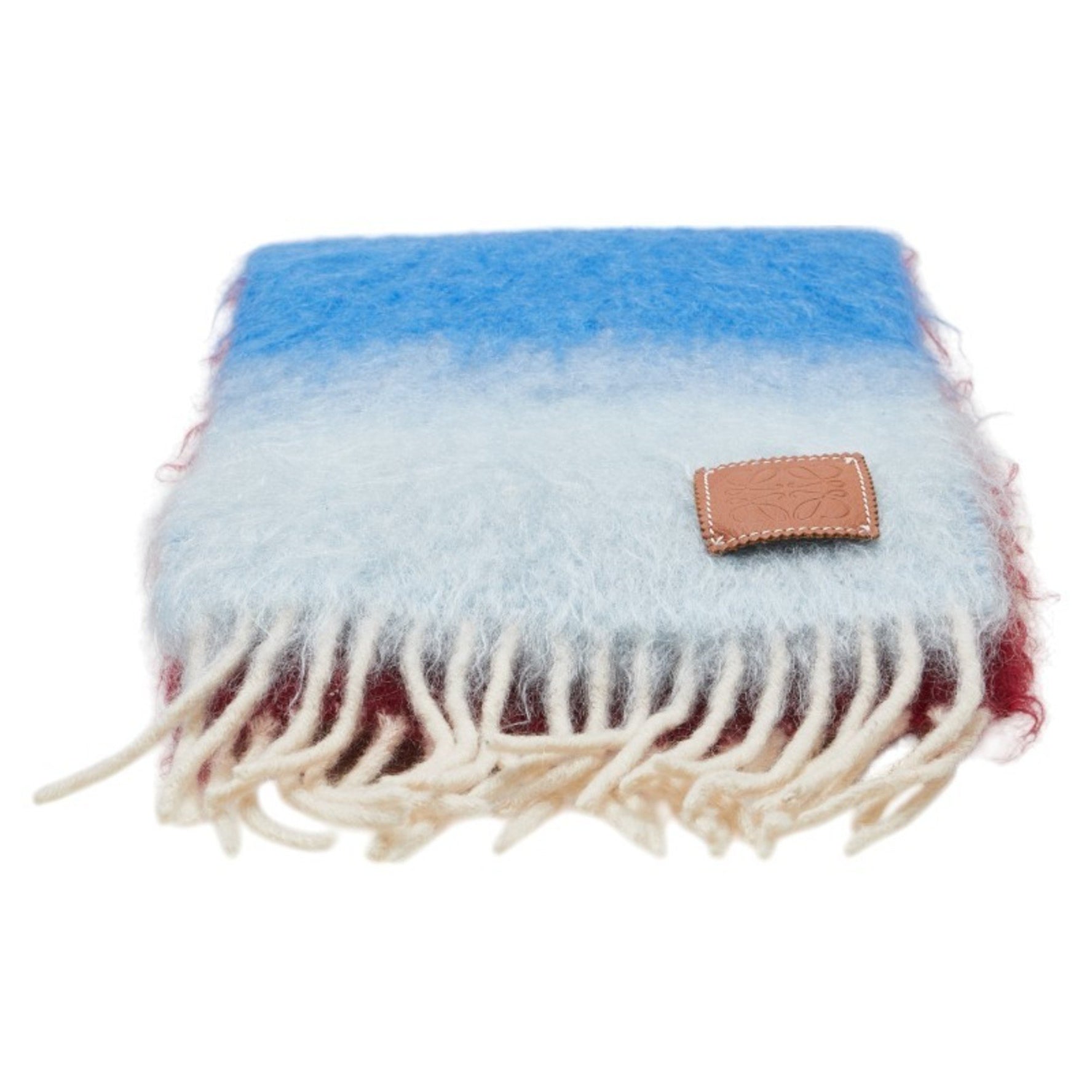 LOEWE Anagram Stripe Scarf in Multicolor Wool and Mohair