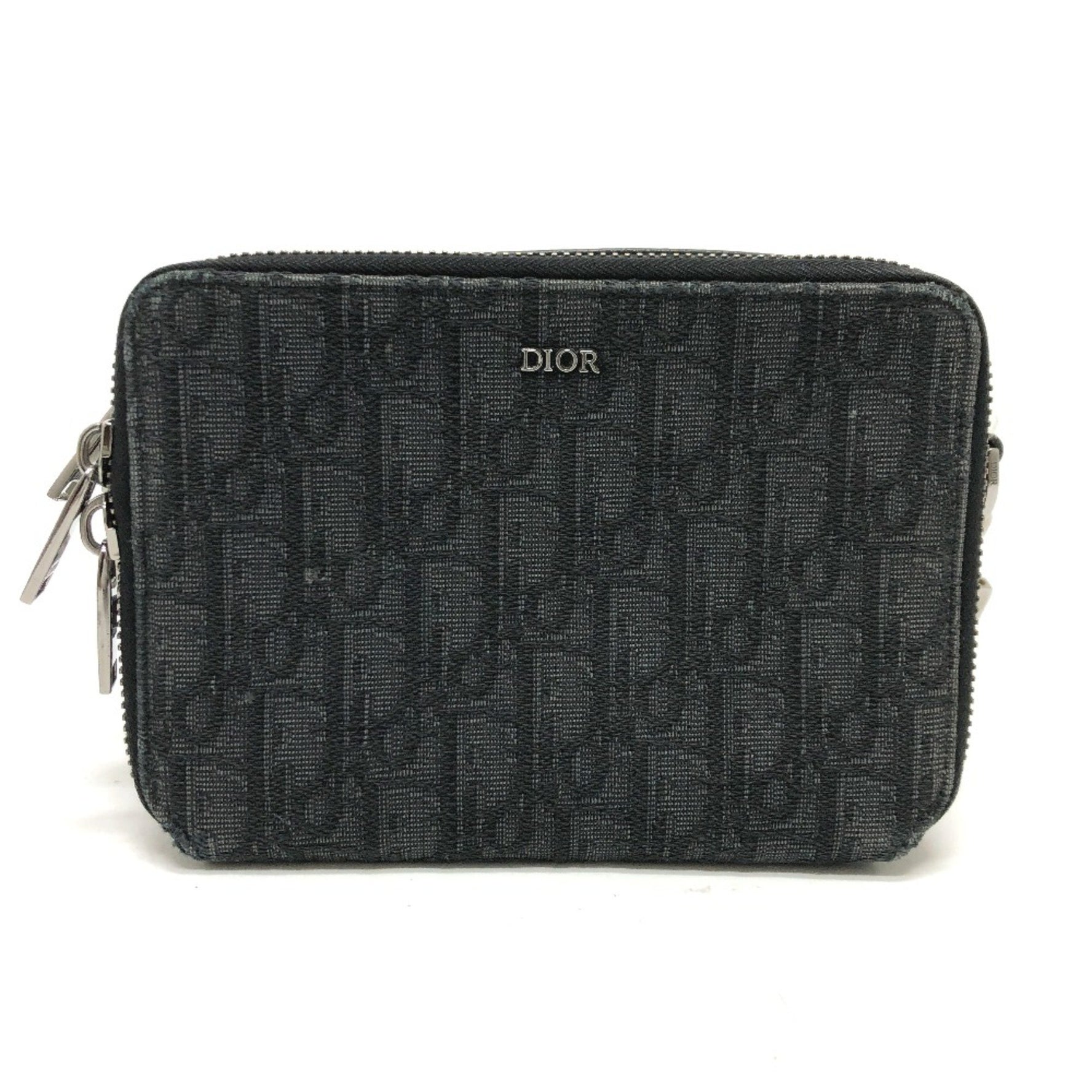 Christian Dior Oblique Bag Shoulder Bag SilverHardware