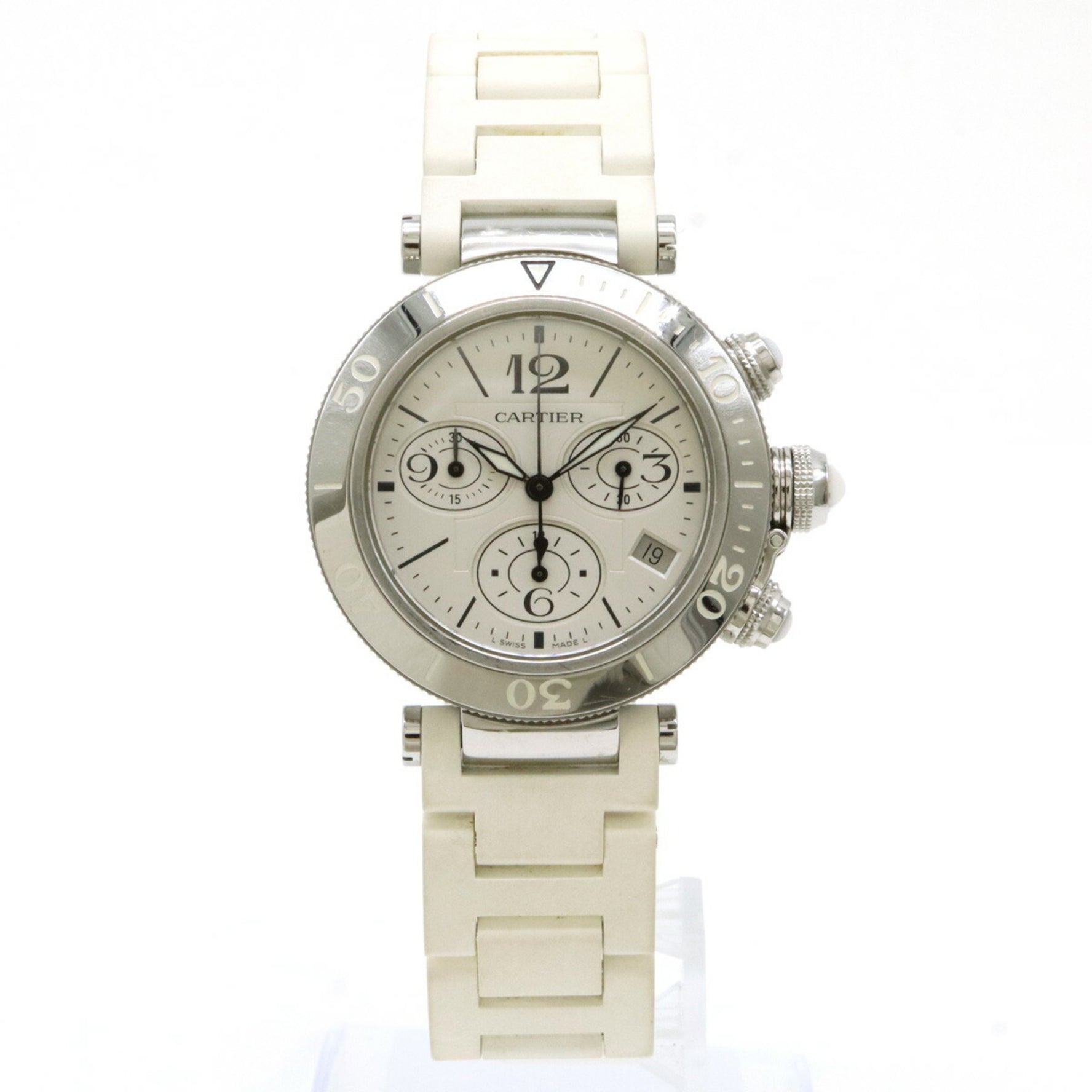 Cartier Pasha Silver Dial AT Automatic Boys Ladies Unisex Watch W3140005