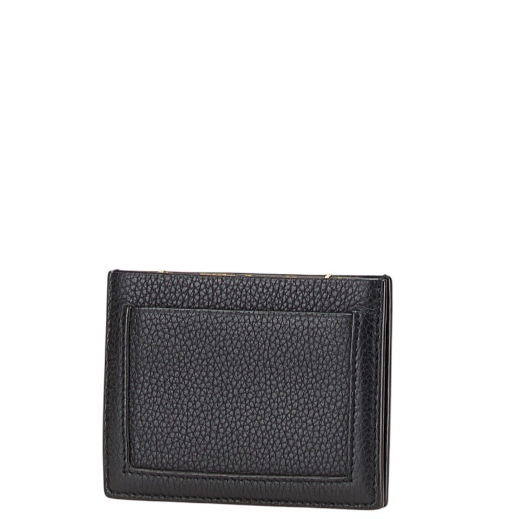 Celine logo card case in leather .