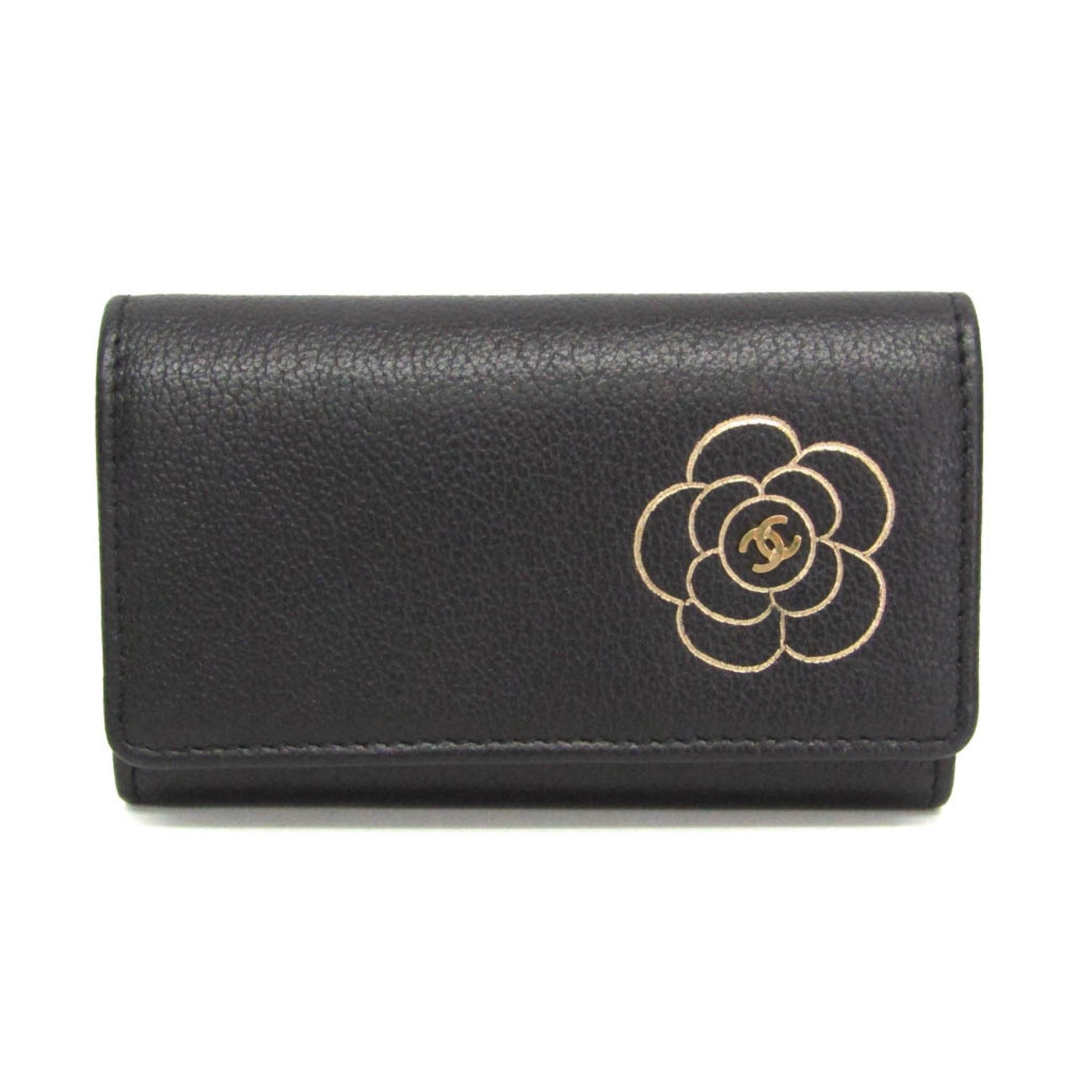 Chanel Camellia Leather Key Case
