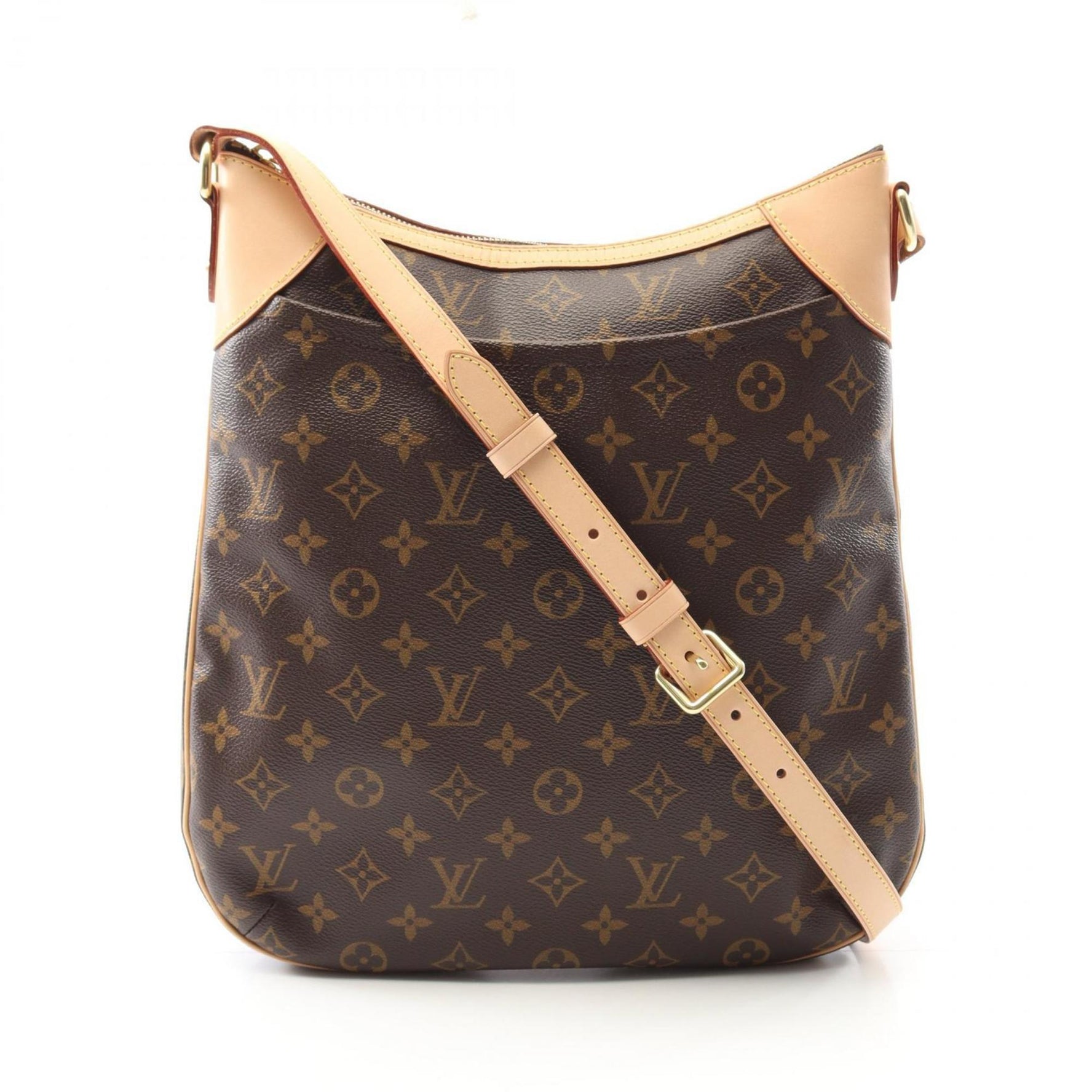 Louis Vuitton Odeon MM Monogram Shoulder Bag Coated Canvas Leather