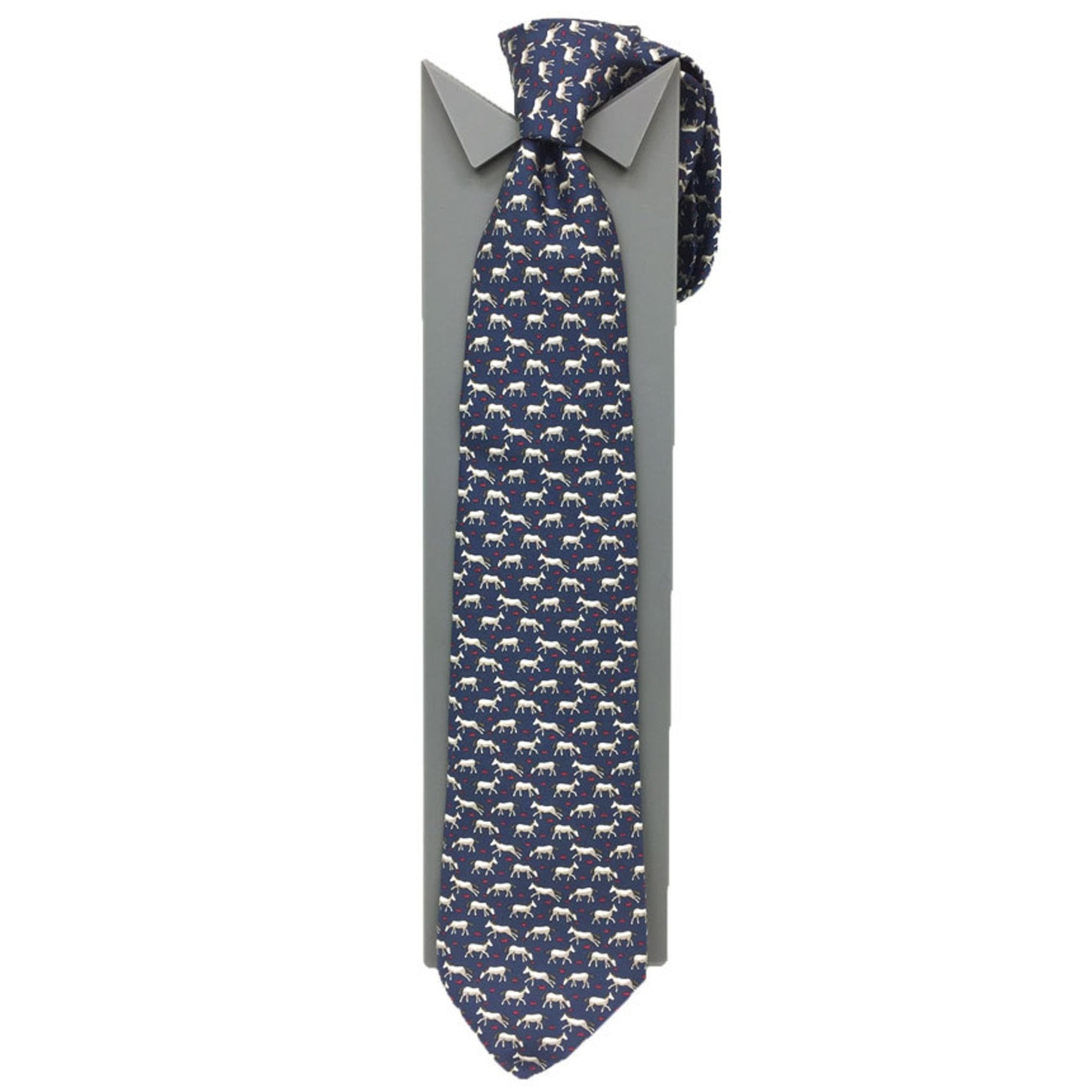 HERMES Tie Horse Pattern Silk