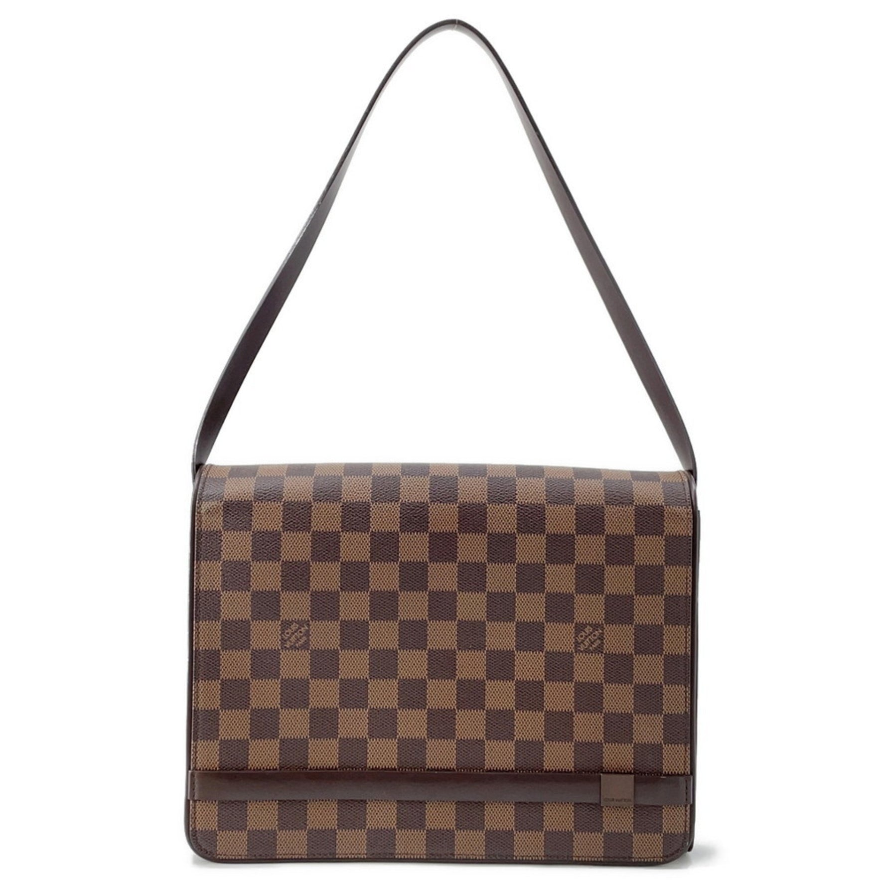 Louis Vuitton Damier Ebene Tribeca Carré Shoulder Bag LOUIS VUITTON Red