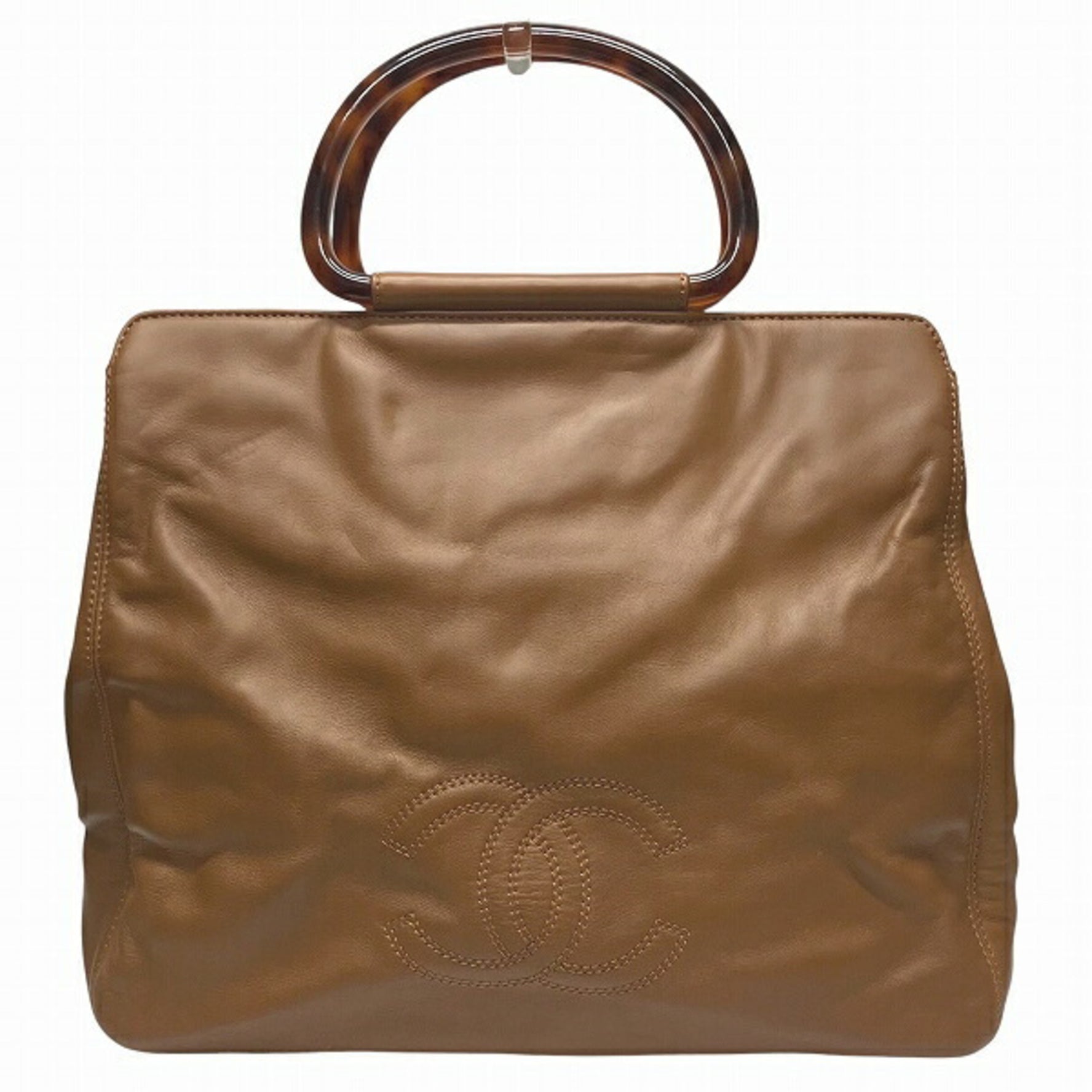 Chanel Coco Mark Wood Handle Handbag