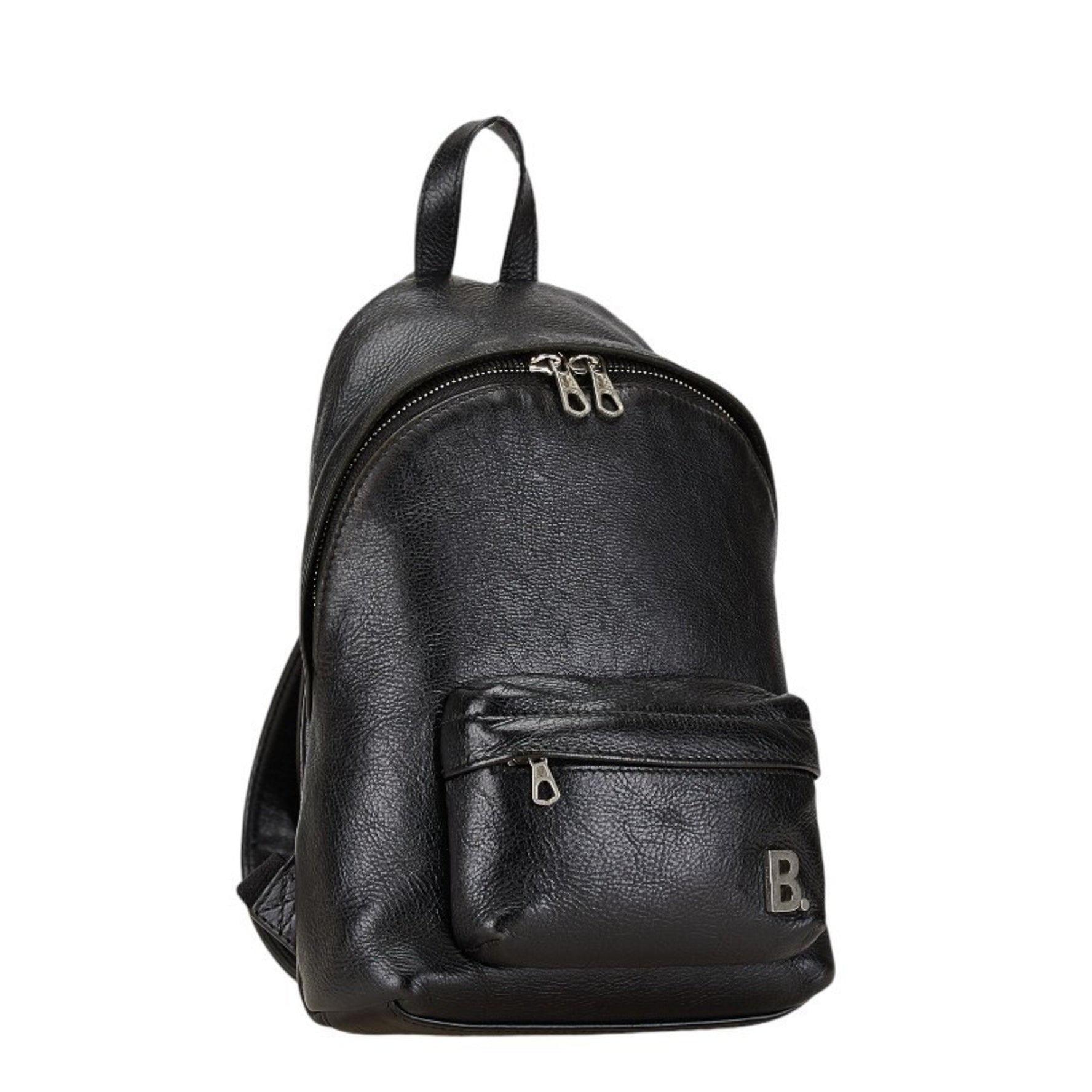 Balenciaga B Backpack Black Leather Women's BALENCIAGA