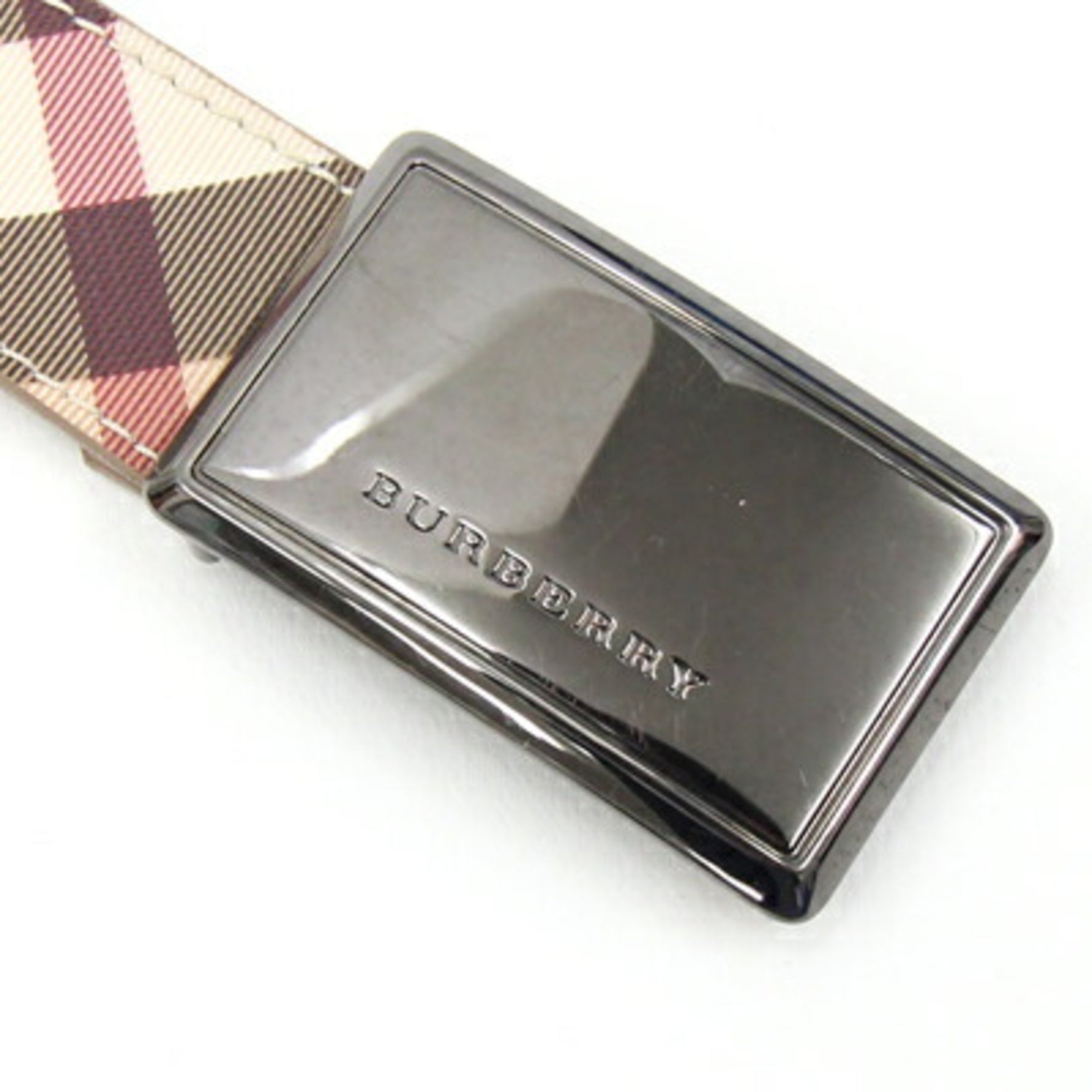 Burberry Belt Beige PVC Leather Fashion Nova Check Women's BURBERRY