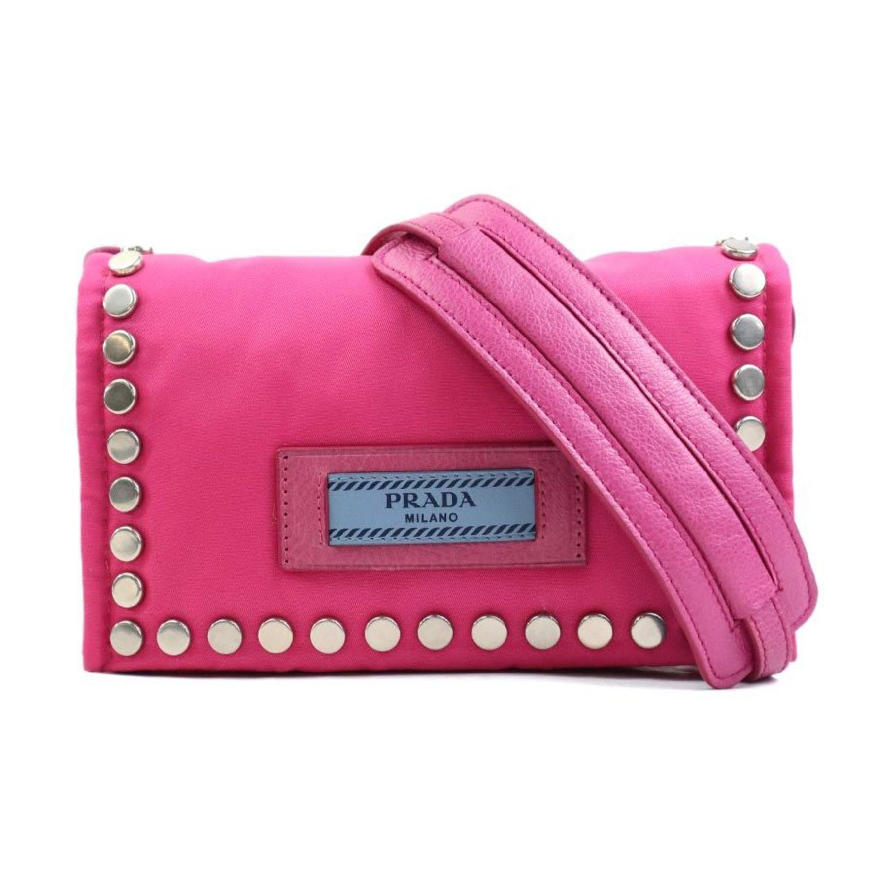 PRADA shoulder bag nylon leather