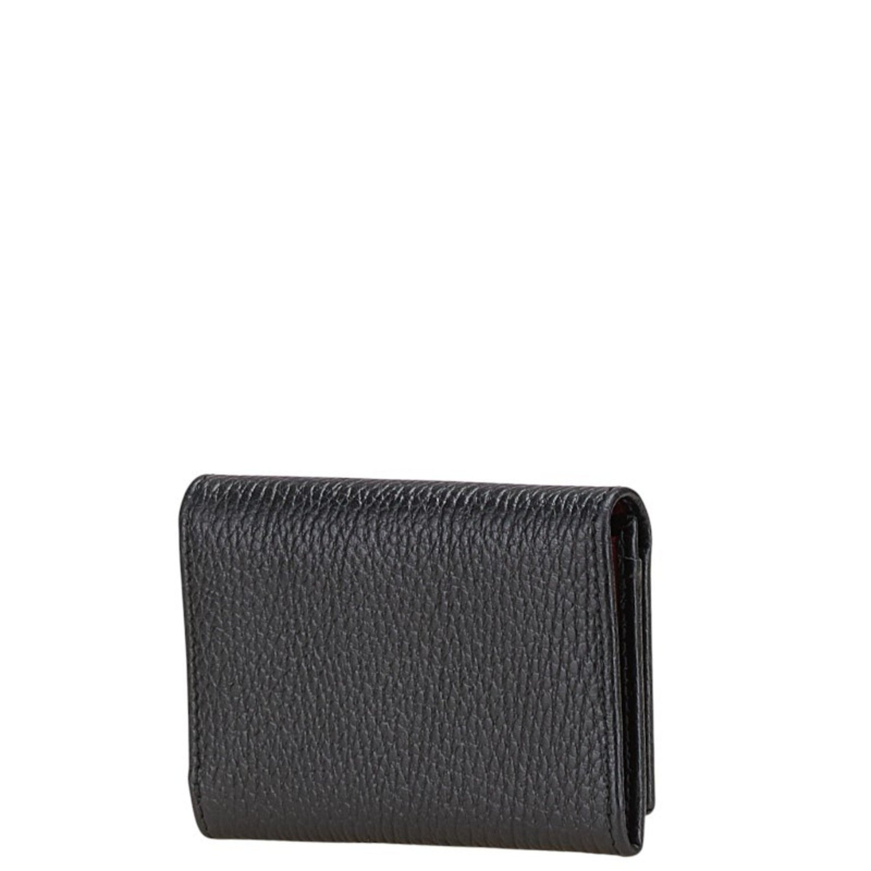 Gucci GG Marmont Card Case Black Leather Women's GUCCI