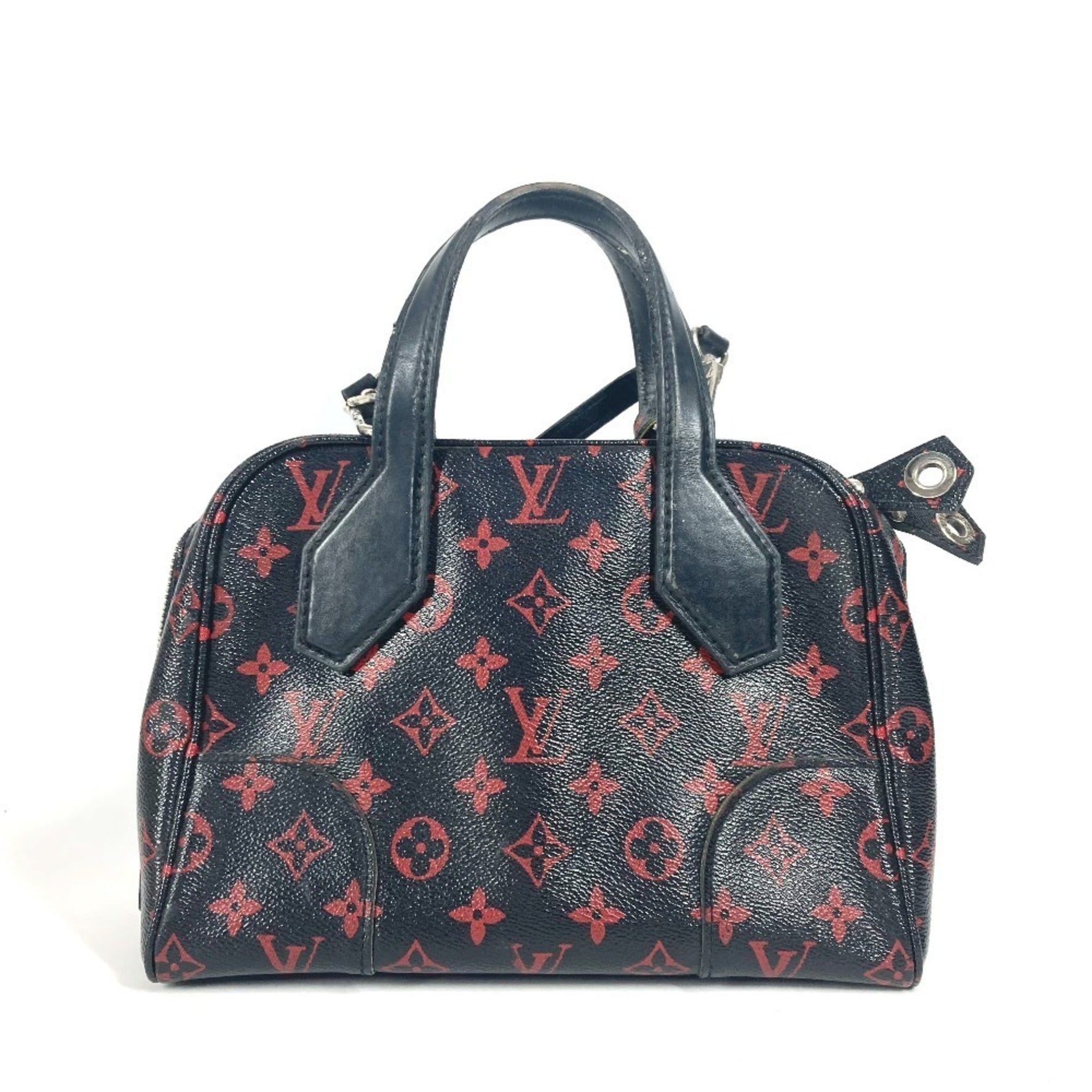 Louis Vuitton Monogram Rouge Dora Soft BB Shoulder Bag Handbag Black
