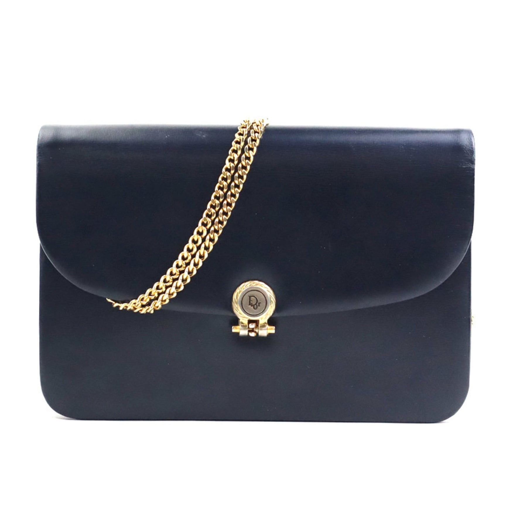 Christian Dior Leather Shoulder Bag, Blue