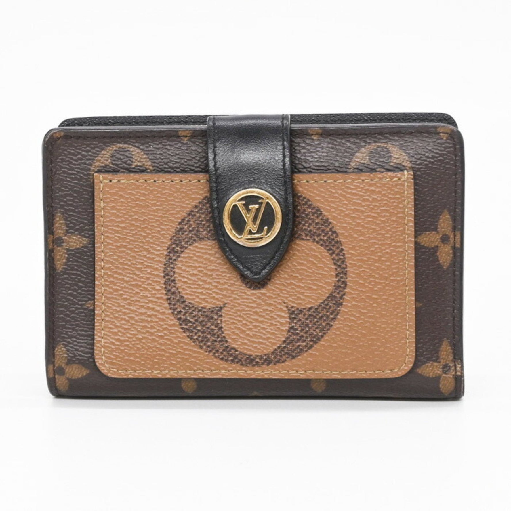 Louis Vuitton Monogram Giant Reverse Portefeuille Juliette Bi-fold Wallet, with IC Chip and Initials
