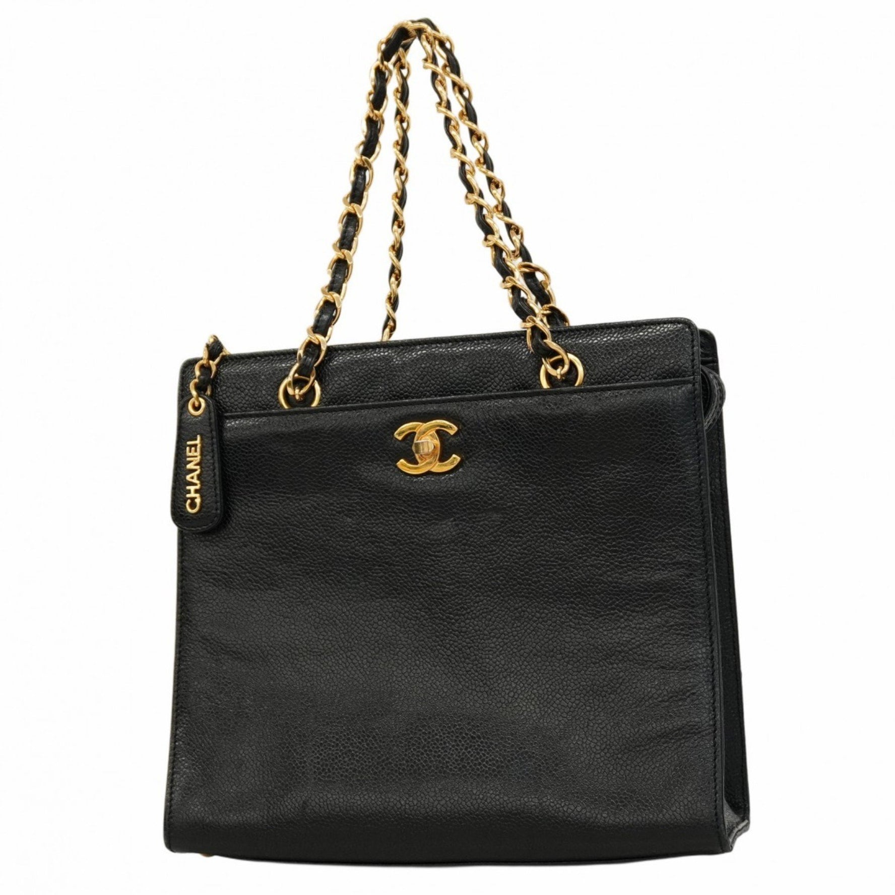 Chanel Shoulder Bag Chain Caviar Skin