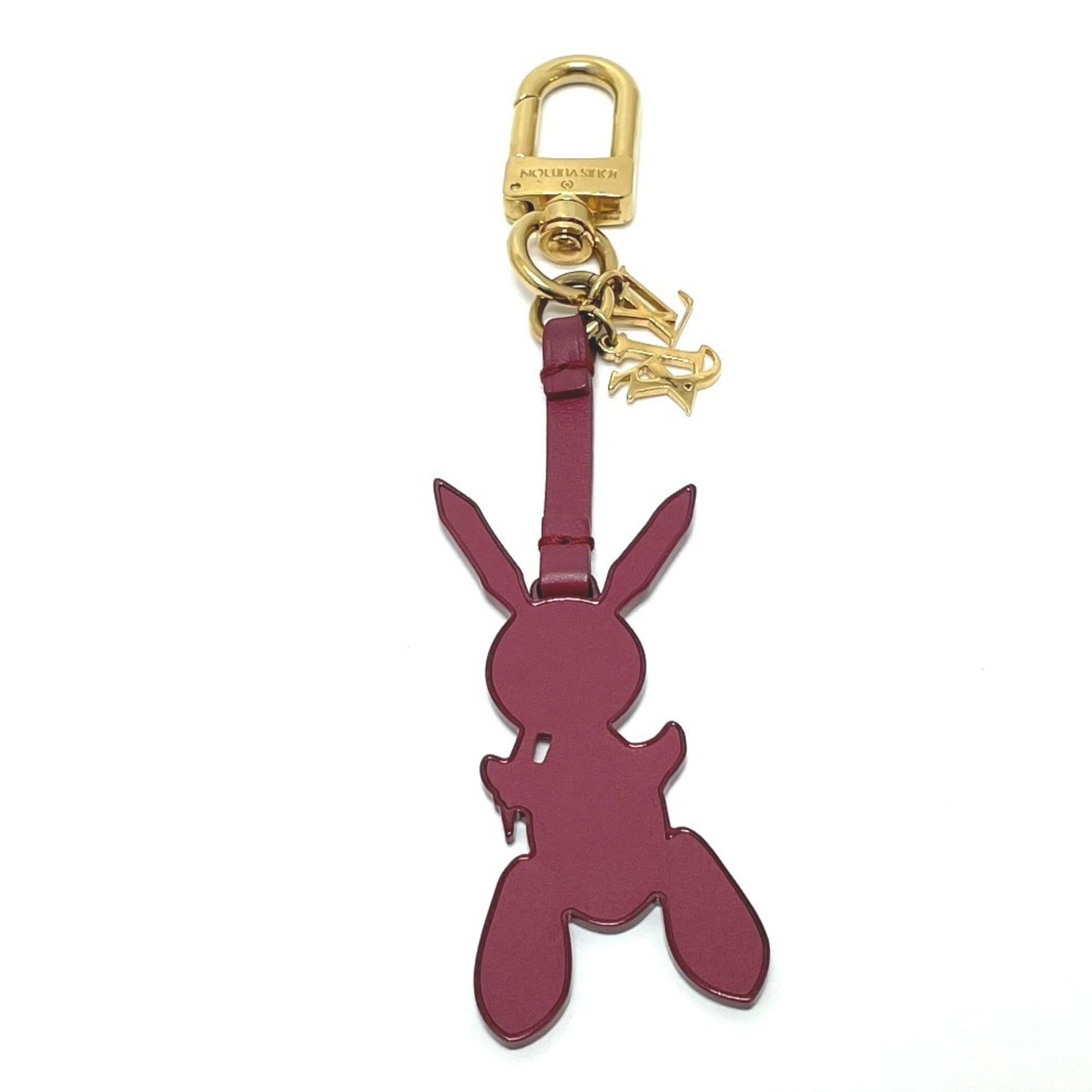 Louis Vuitton LV Rabbit Jeff Koons Bag Charm Keychain Leather