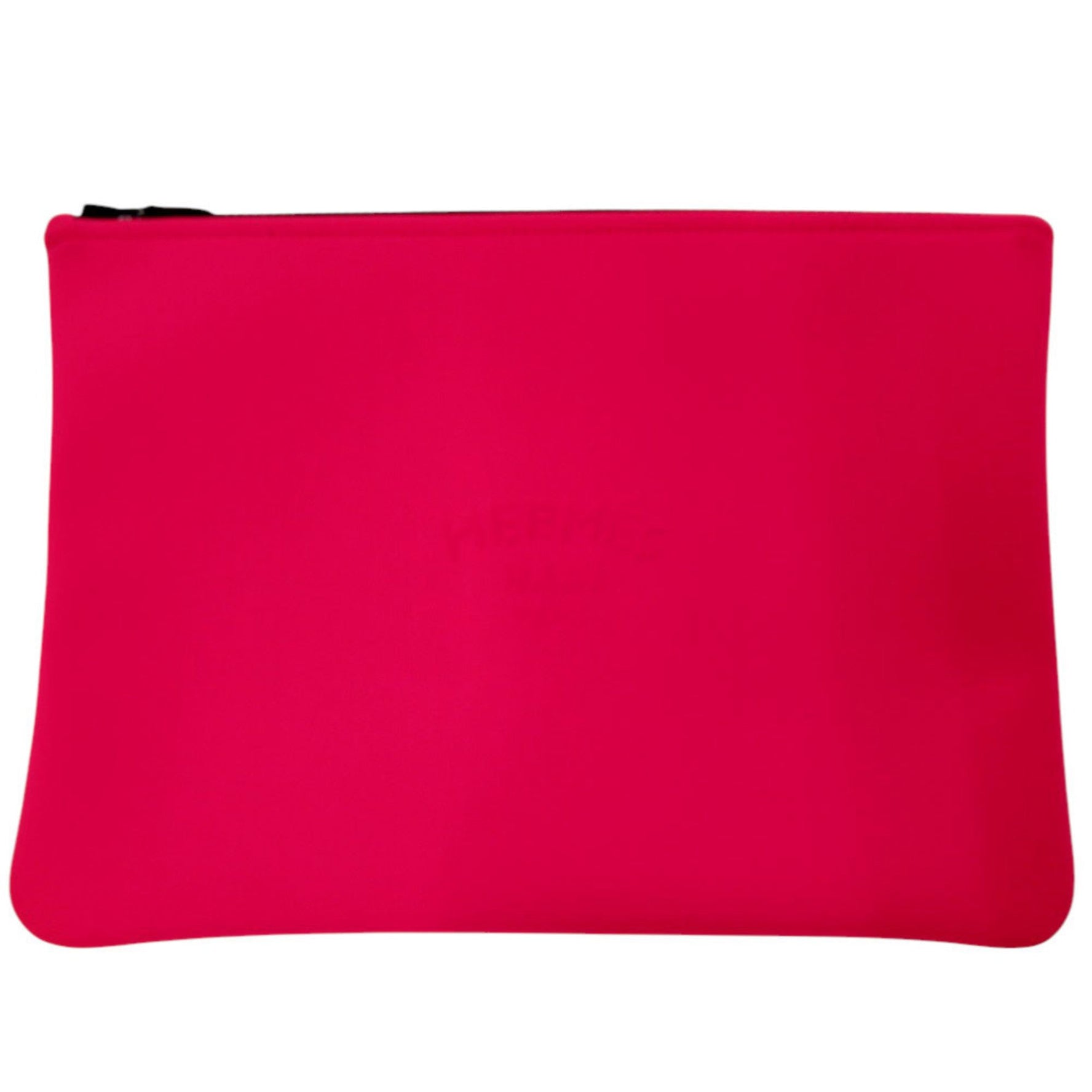 Unused Hermès Neoban GM Polyamide Elastane Rouge Kazak Pouch Bag Red HERMES