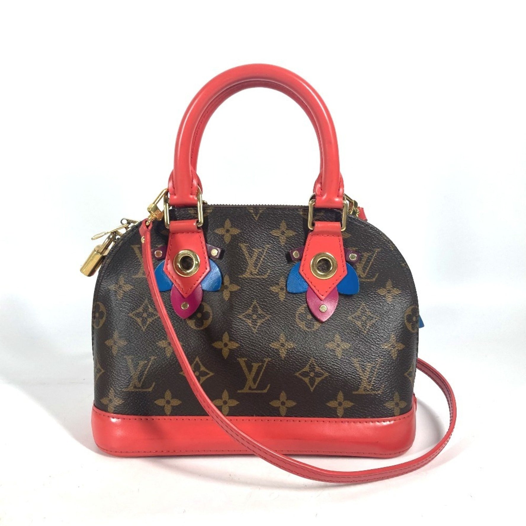 LOUIS VUITTON M41659 Monogram Totem Alma BB 2-Way Bag, Shoulder Bag/Handbag, Canvas, Women's, Flamingo Brown