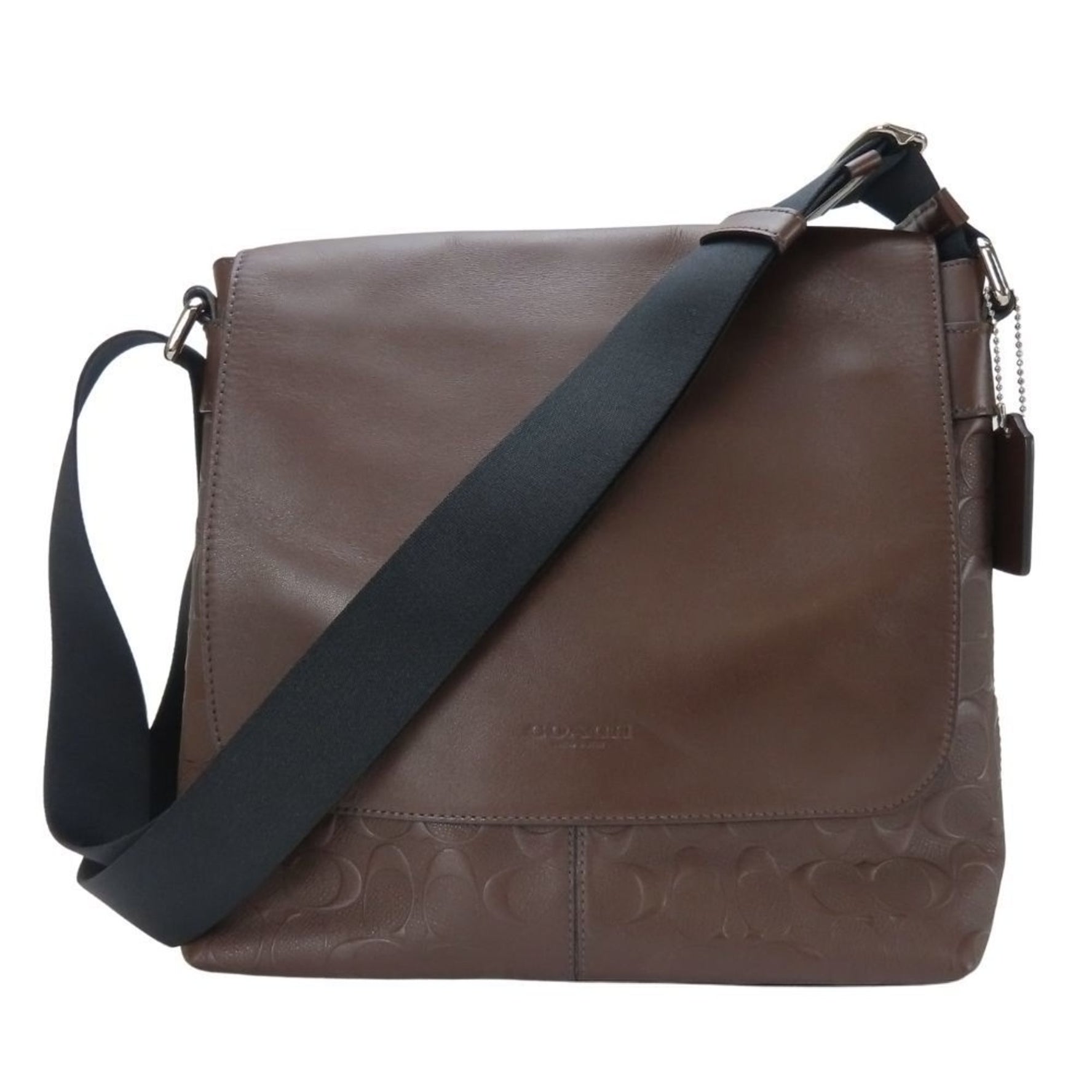Coach Shoulder Bag Signature Leather Embossed