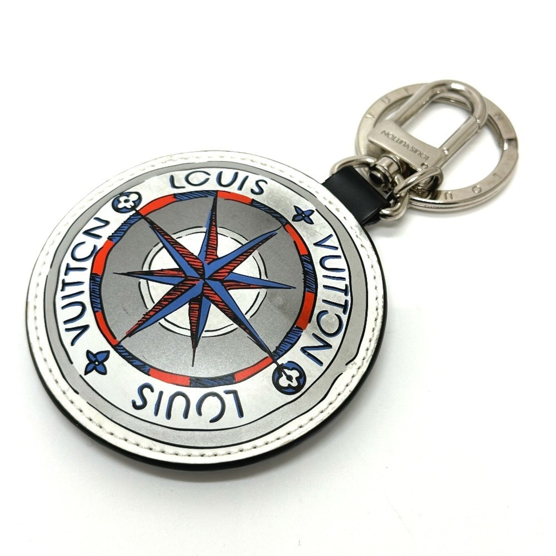 LOUIS VUITTON M68667 Damier Graphite Porte-Clés Paddit Window Rose Key Ring Keychain in Canvas, Men's, White/Black