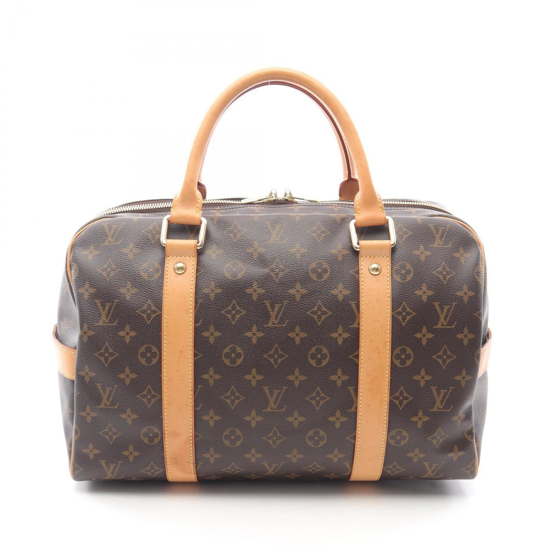 Louis Vuitton Carryall Boston Bag, Coated Canvas and Leather, Monogram, Brown, Men's